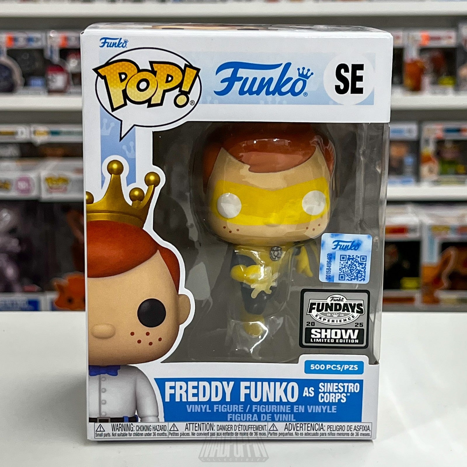 Funko Pop Fundays Freddy as Sinestro Corps Yellow DC Show Edition 500 PCS