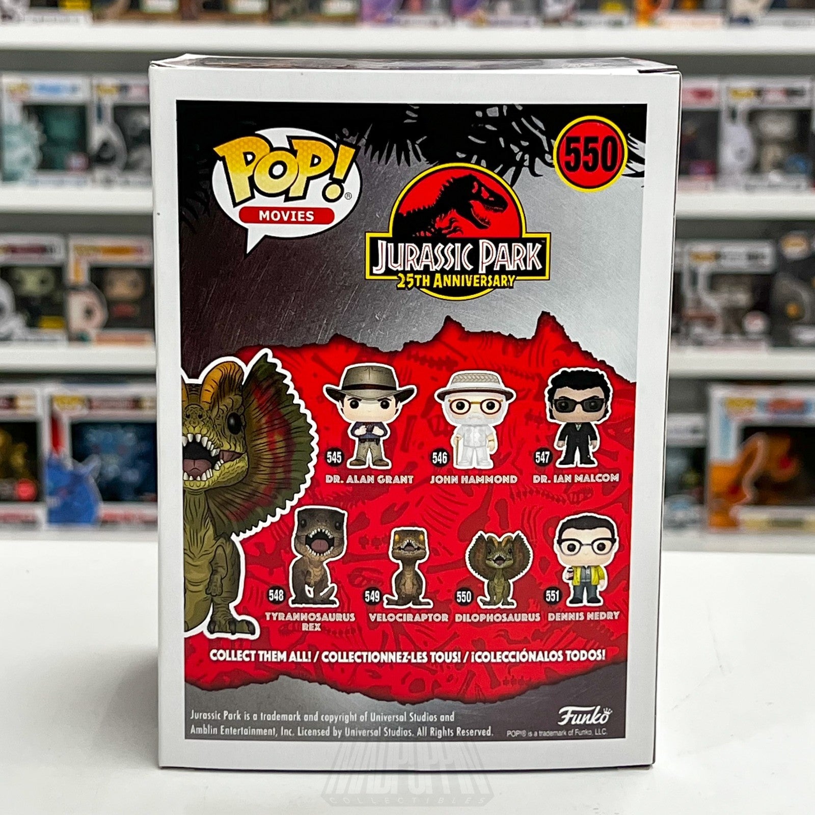 Funko Pop Movies Jurassic Park Dilophosaurus Chase Frill Tucked Down 550 Figure3