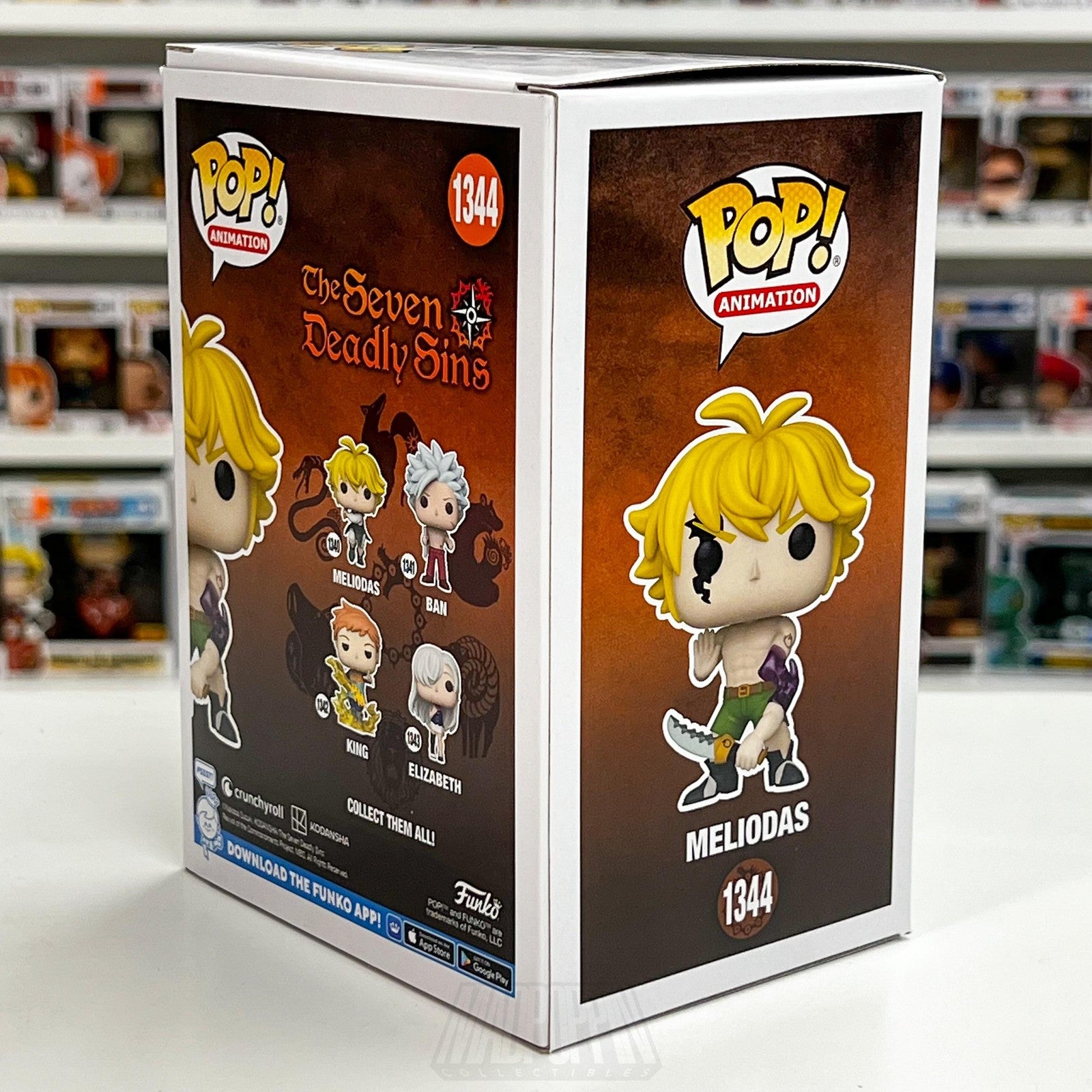 Funko Pop Animation Seven Deadly Sins Meliodas 1344 PX Previews Vinyl Anime Toys