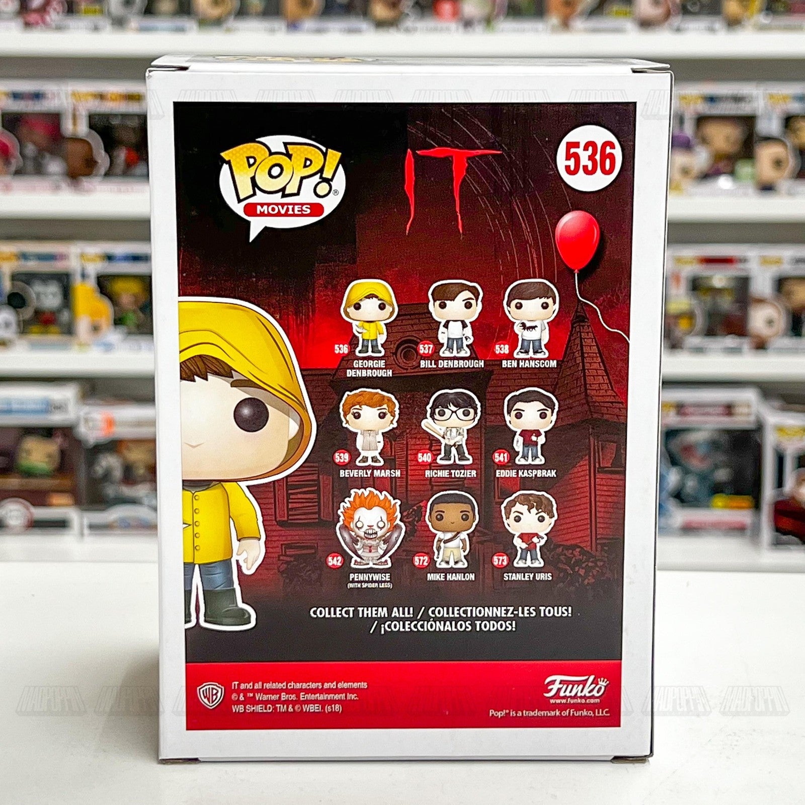 Funko Pop Movies IT Georgie Denbrough Vinyl Figure 536 Collectible Horror New