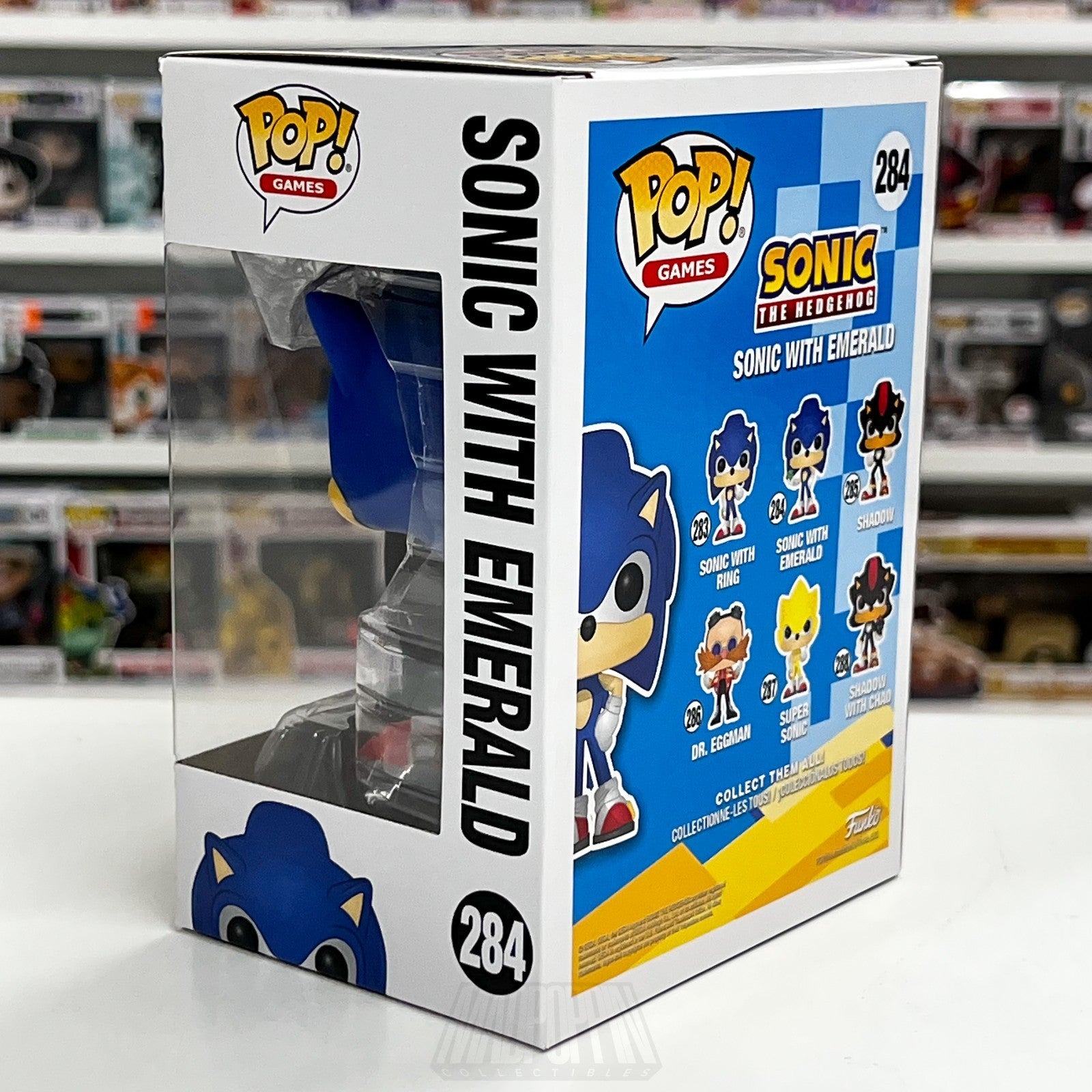 Funko Pop Video Games Sonic The Hedgehog With Emerald 284 Sega Toy Vinyl Figure2