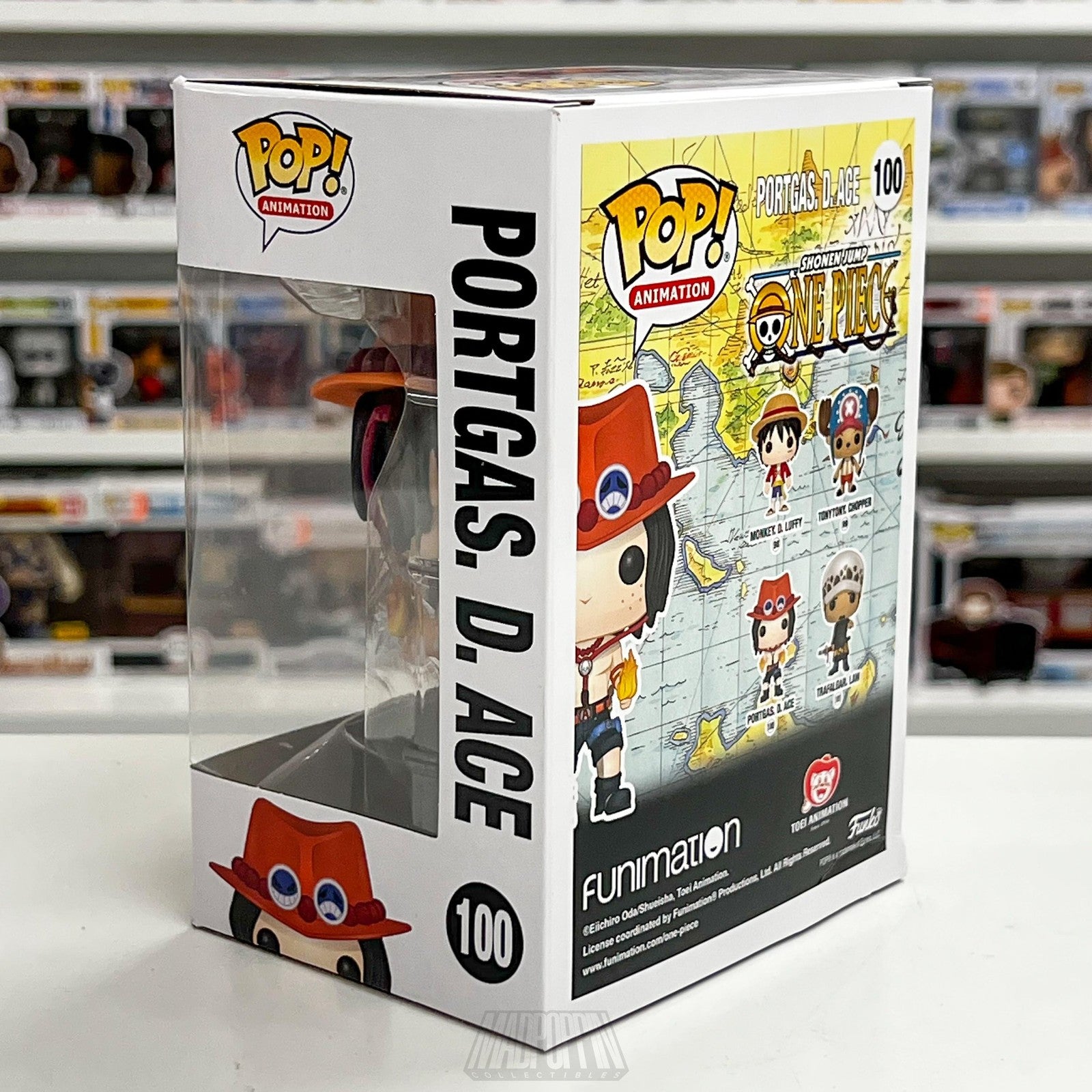 Funko Pop Animation One Piece Portgas D. Ace 100 Anime Figure Collectible Toy