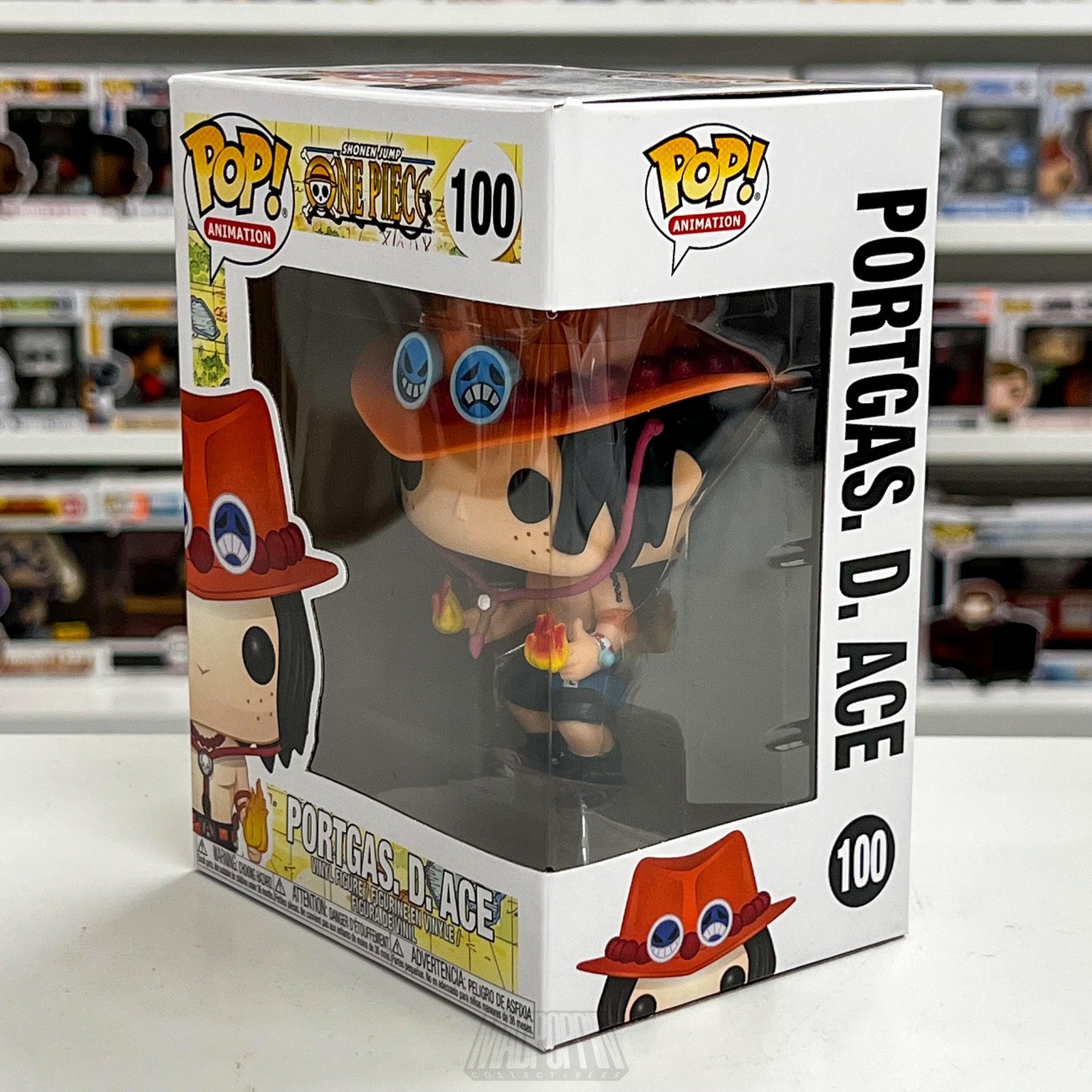 Funko Pop Animation One Piece Portgas D. Ace 100 Anime Figure Collectible Toy