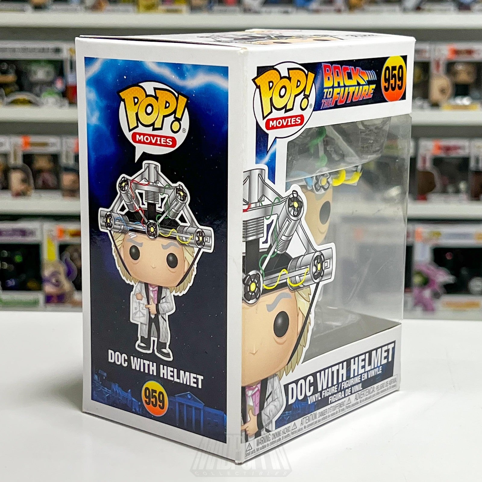 Funko Pop Movies Back to the Future Doc Brown with Helmet #959 Vinyl Figure Toy