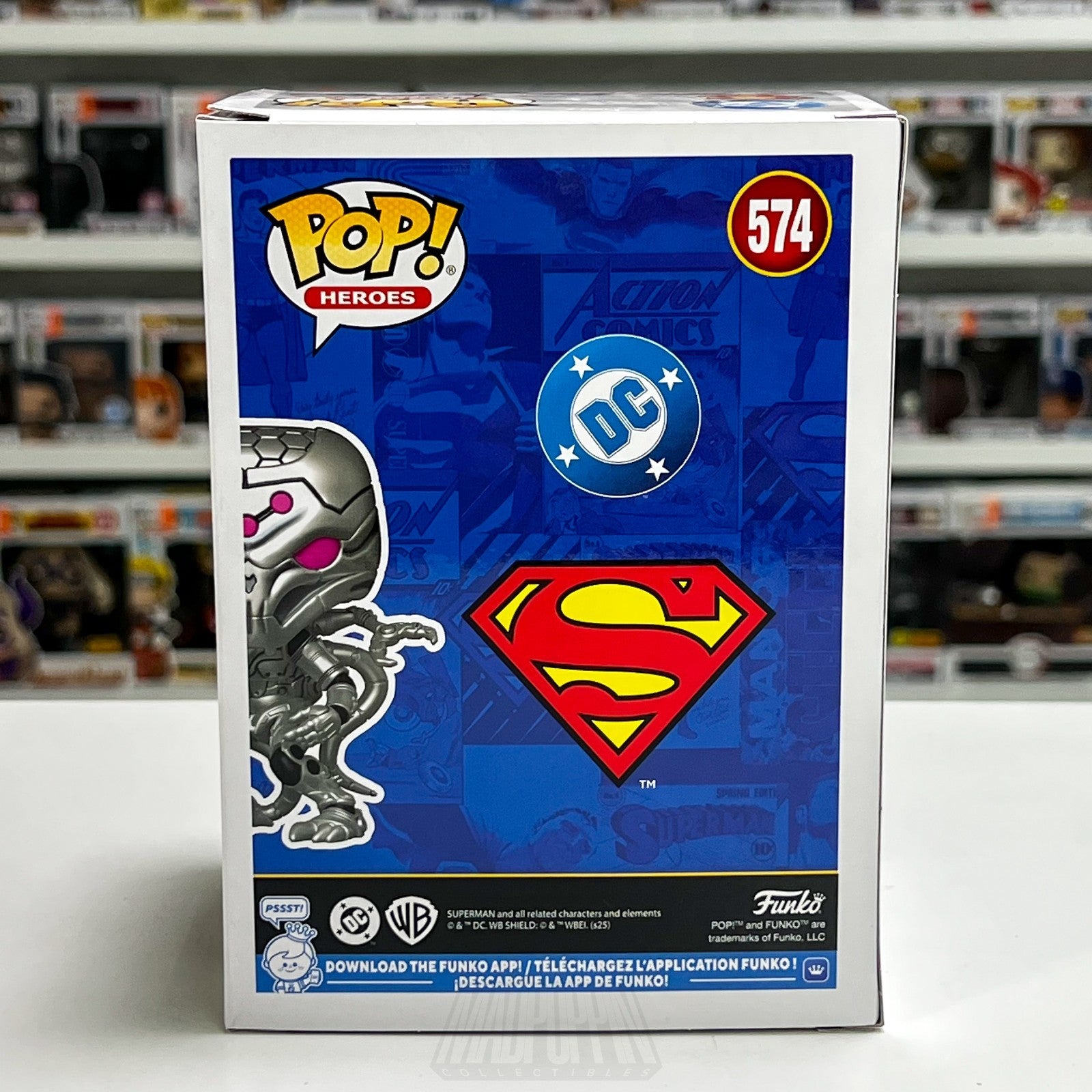 Funko Pop DC Heroes Brainiac 574 NYCC Official Con Sticker Superman Android Toy