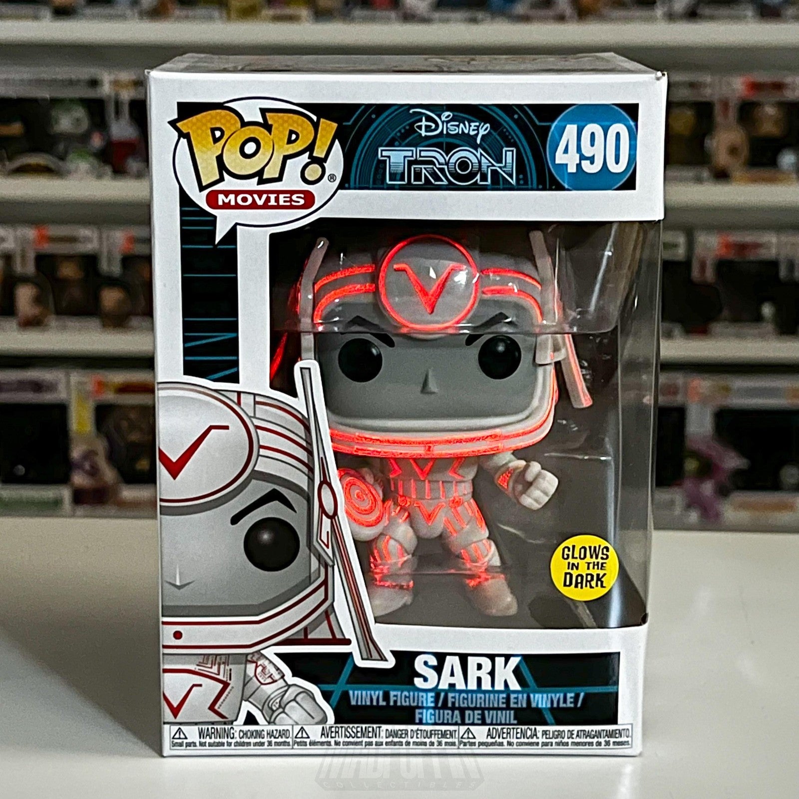 Funko Pop Movies Disney Tron Sark #490 Glow in the Dark Vinyl Figure Toy SciFi