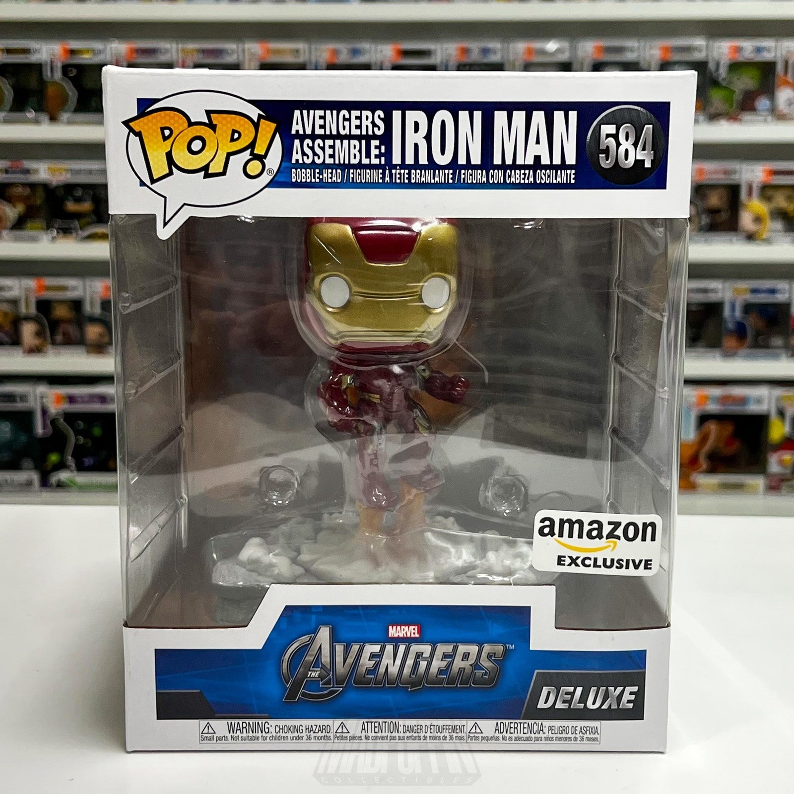 Funko Pop Marvel Avengers Assemble Iron Man 584 Amazon Exclusive Deluxe Figure