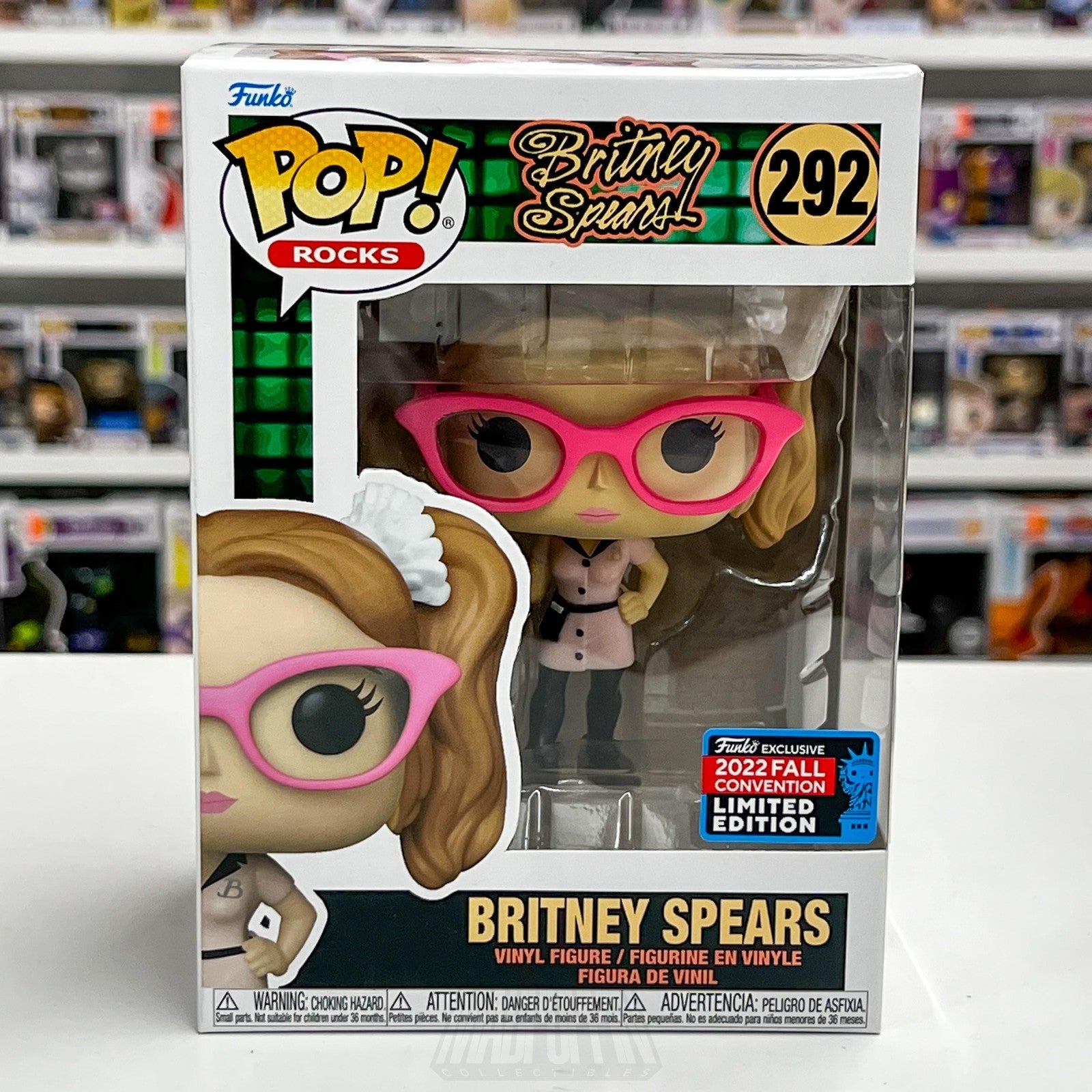 Funko Pop Rocks Britney Spears 292 Fall 2022 Convention Limited Edition Vinyl0