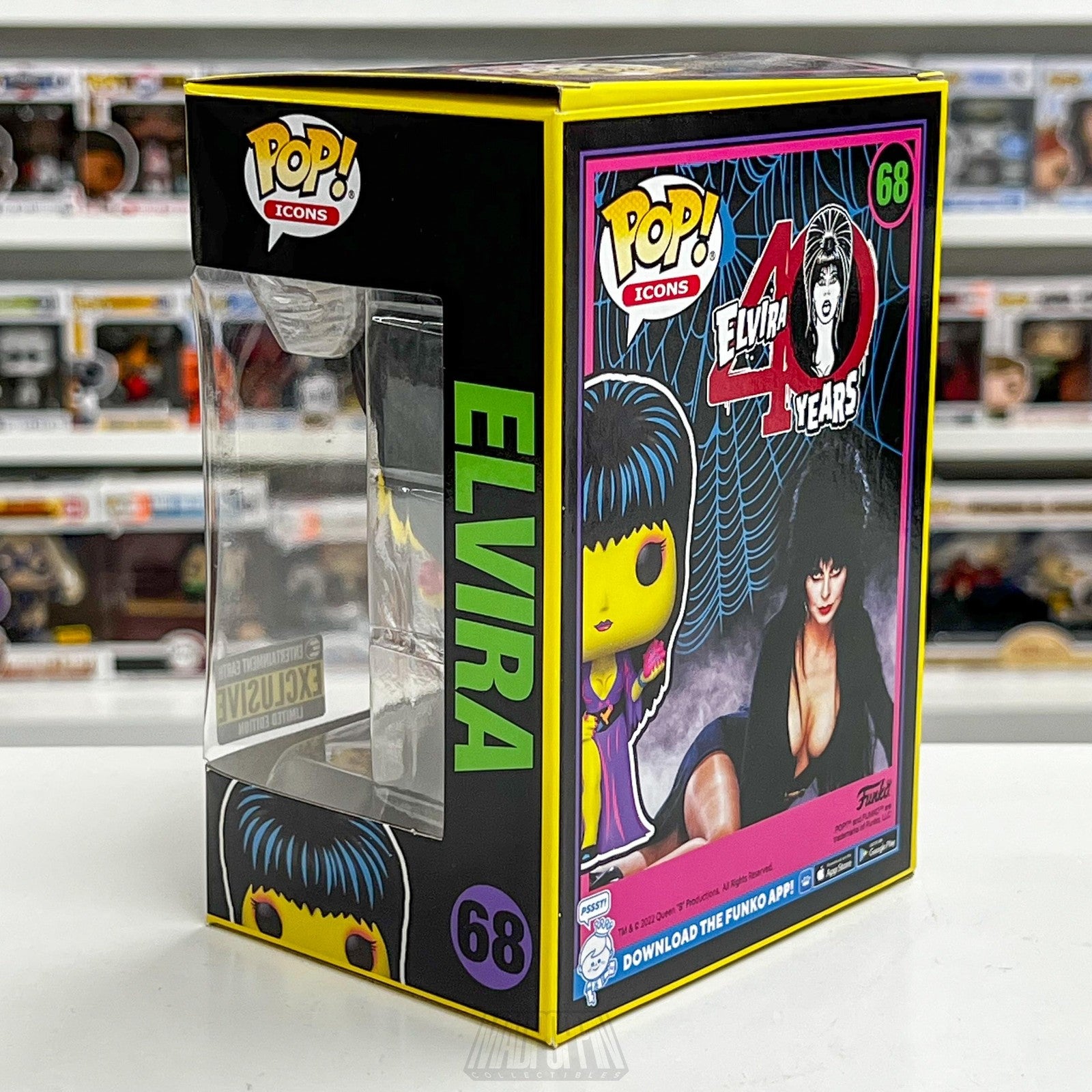 Funko Pop Icons Elvira 40 Years Entertainment Earth Exclusive Vinyl Figure 68