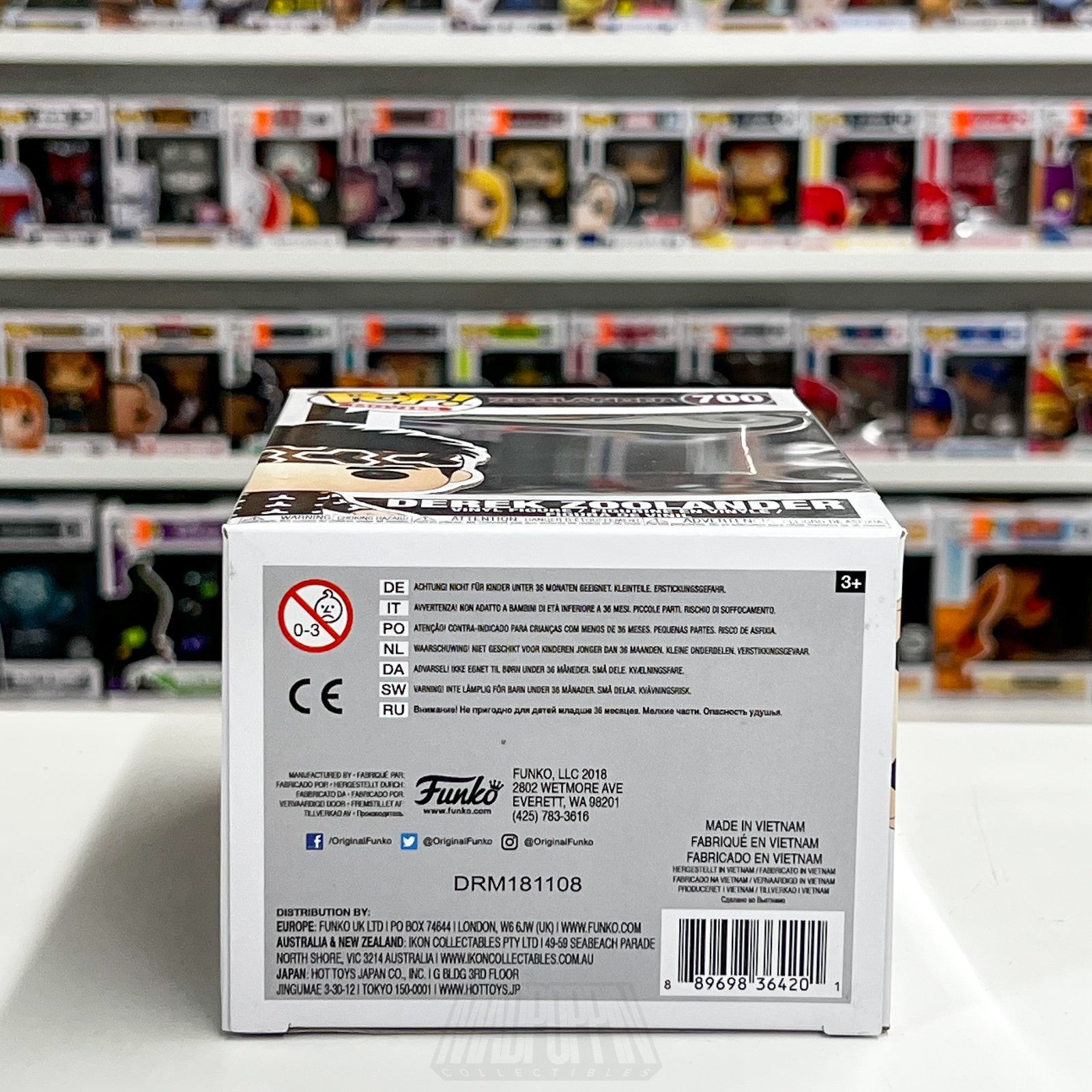 Funko Pop Movies Derek Zoolander 700 American Comedy Ben Stiller Vinyl Figure7