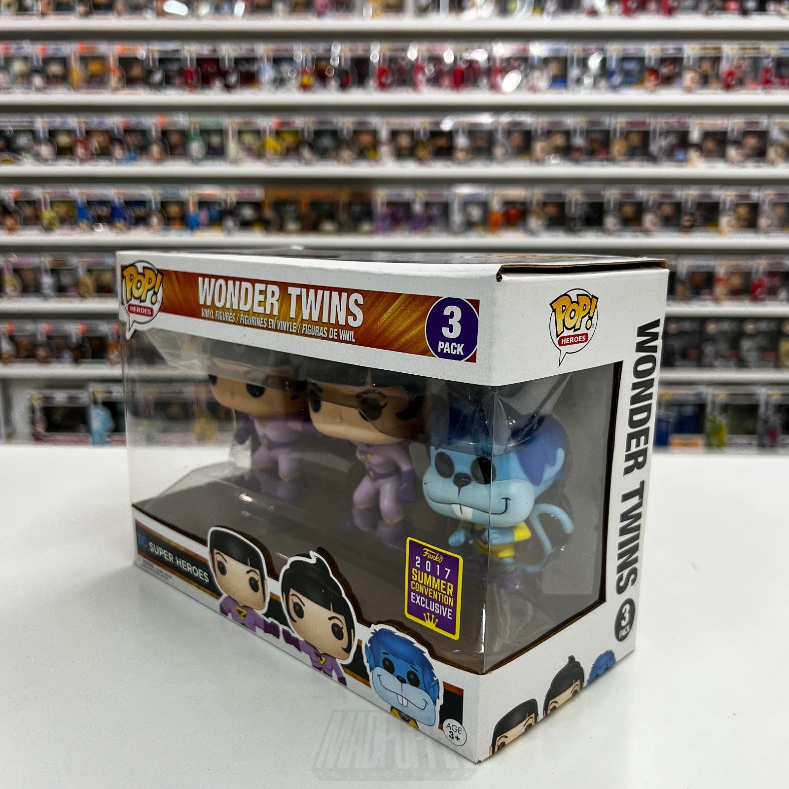 Funko Pop DC Heroes Super Friends Wonder Twins Zan Jayna Gleek SDCC 3 Pack Toy1
