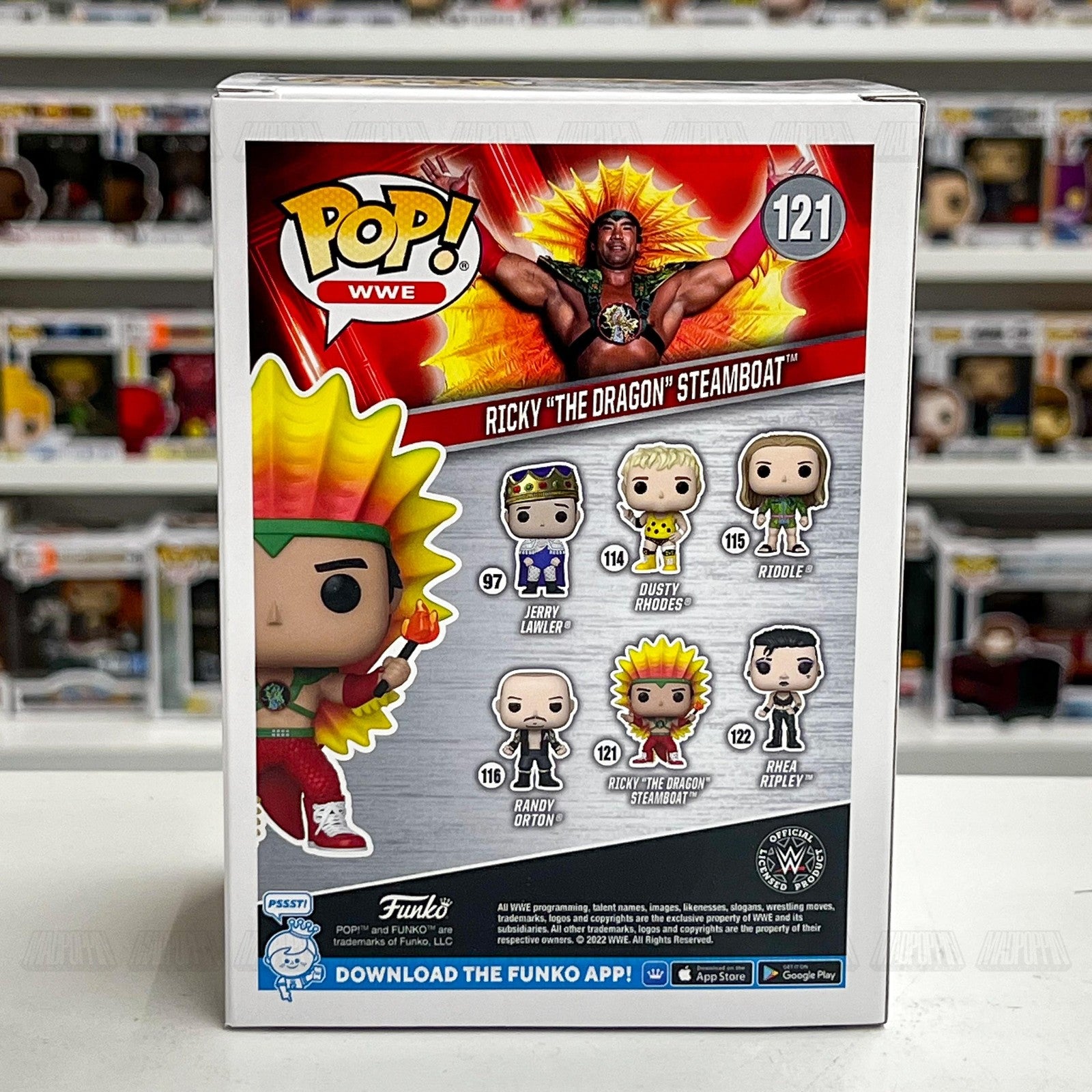 Funko Pop WWE Ricky The Dragon Steamboat 121 Vinyl Figure New Wrestling