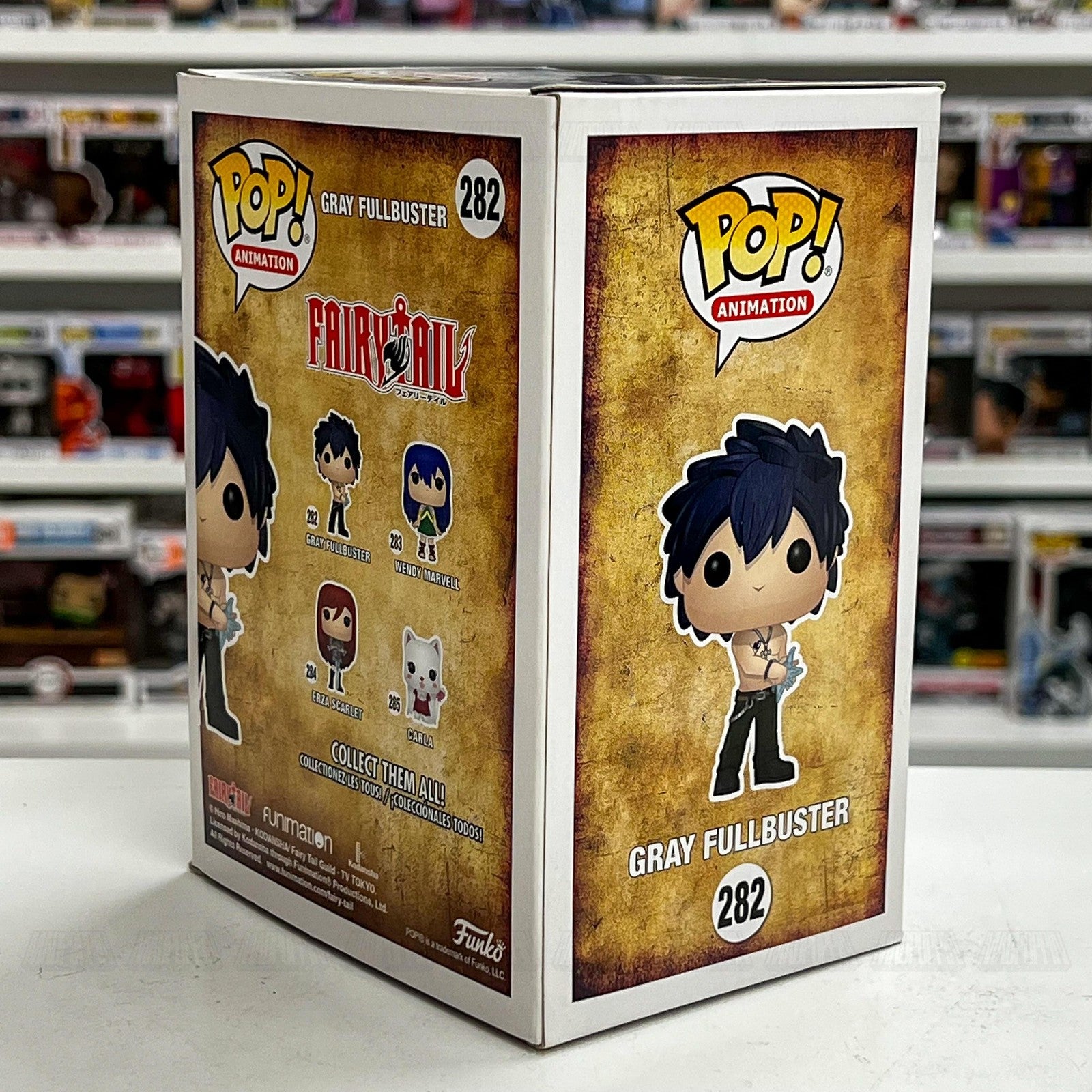 Funko Pop Animation Fairy Tail Gray Fullbuster #282 Vinyl Figure Anime Boxed