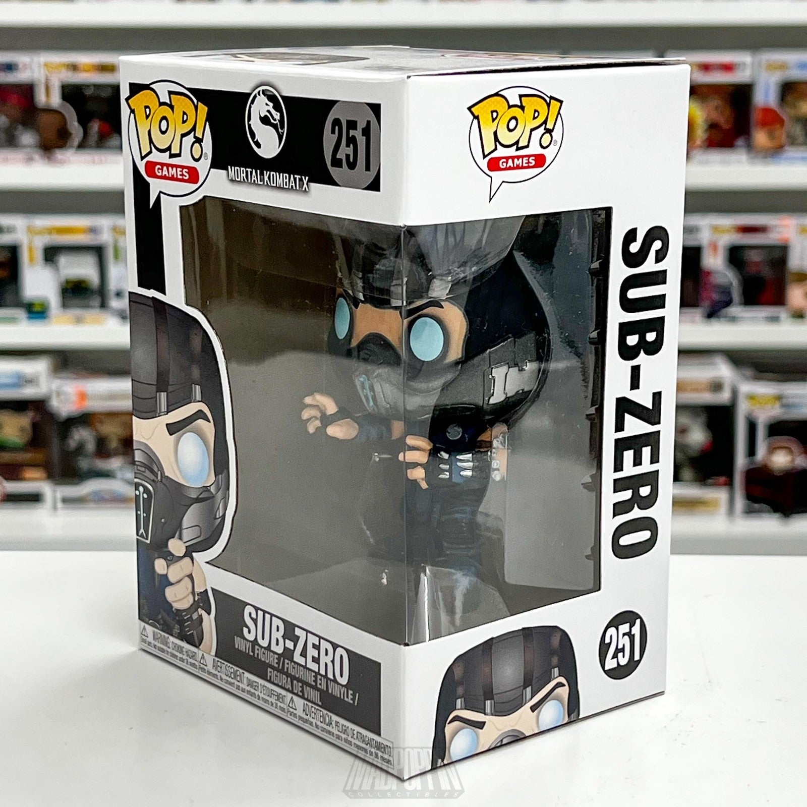 Funko Pop Games Mortal Kombat X Sub-Zero 251 Vinyl Figure Collectible New in Box