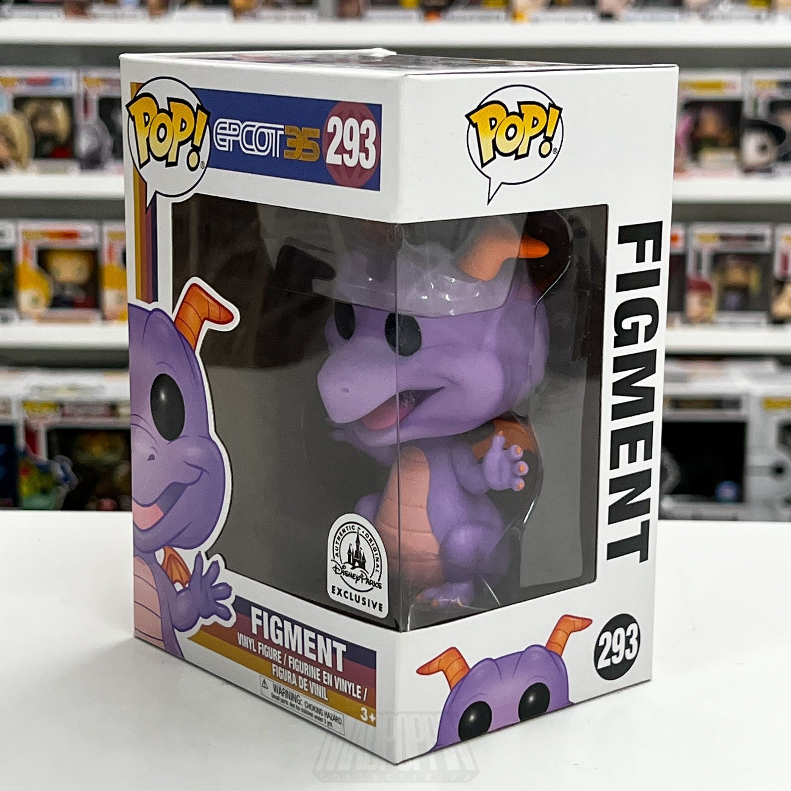Funko Pop Disney Epcot Figment Exclusive 293 Purple Dragon Mascot Vinyl Figure1