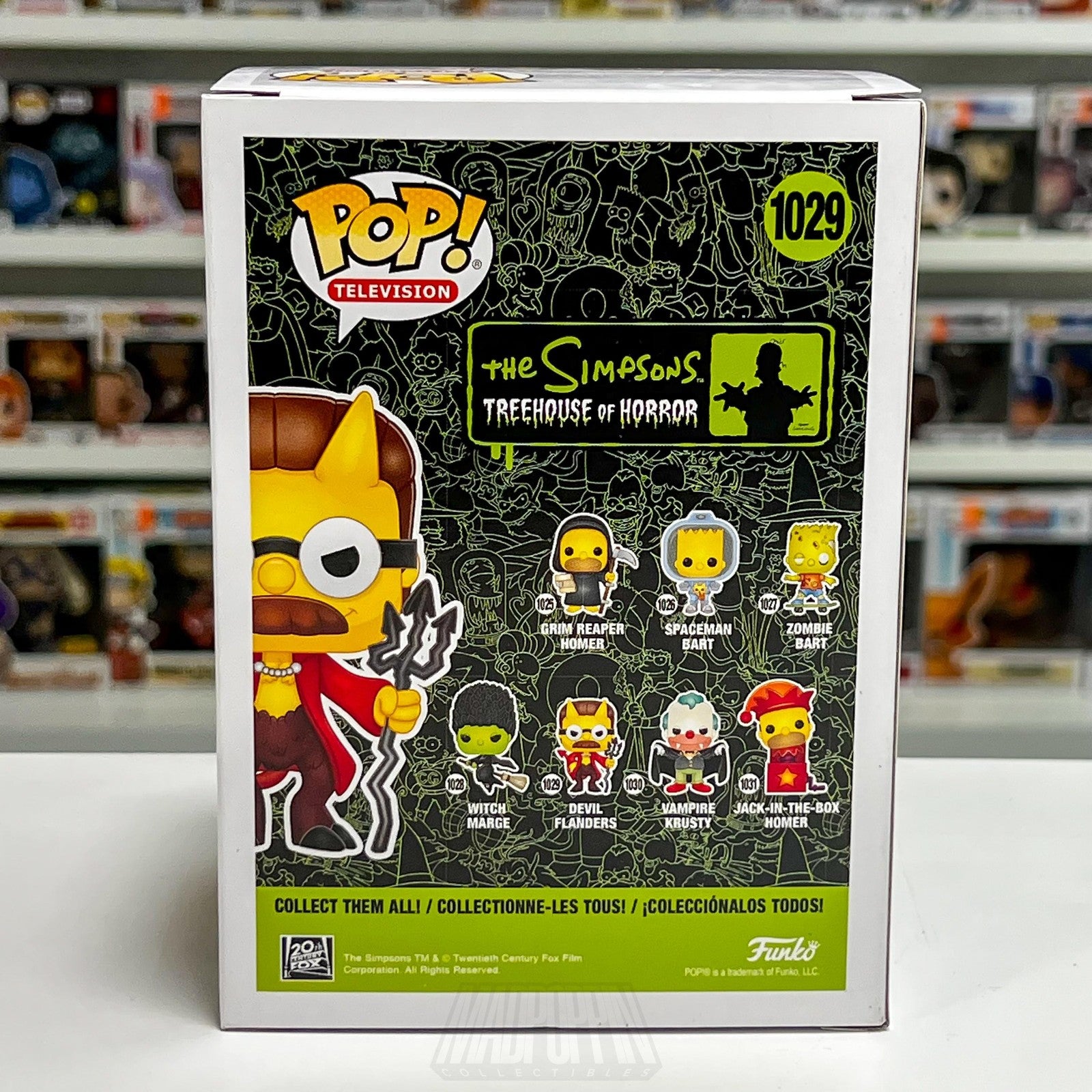 Funko Pop Simpsons Treehouse of Horror Devil Flanders 1029 Glow Special Edition