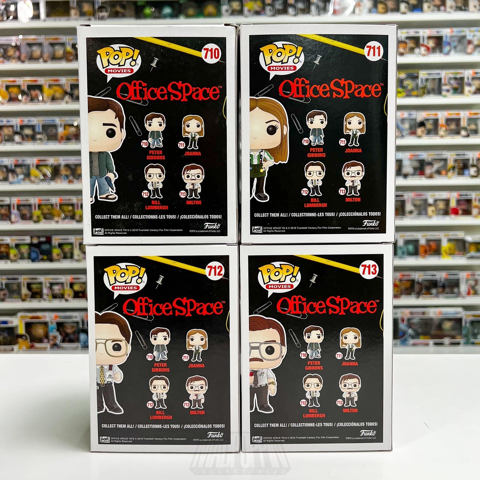 Funko Pop Movies Office Space Set 4 Lot Peter Gibbons Joanna Lumbergh Milton Toy