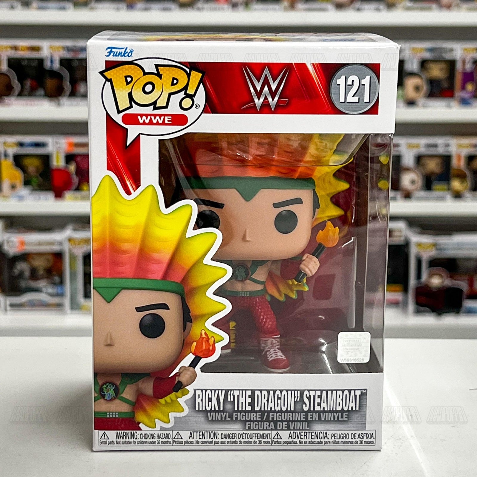 Funko Pop WWE Ricky The Dragon Steamboat 121 Vinyl Figure New Wrestling