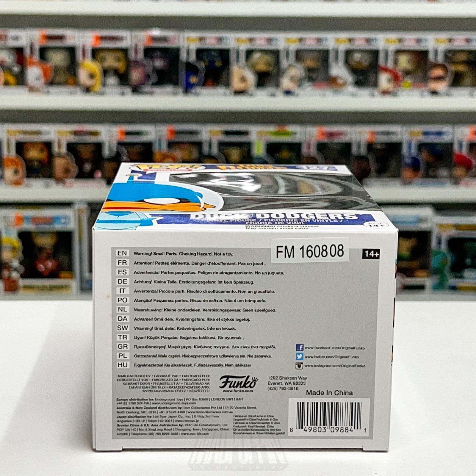 Funko Pop Animation Duck Dodgers 127 Daffy Looney Tunes Vinyl Figure Toy Cartoon