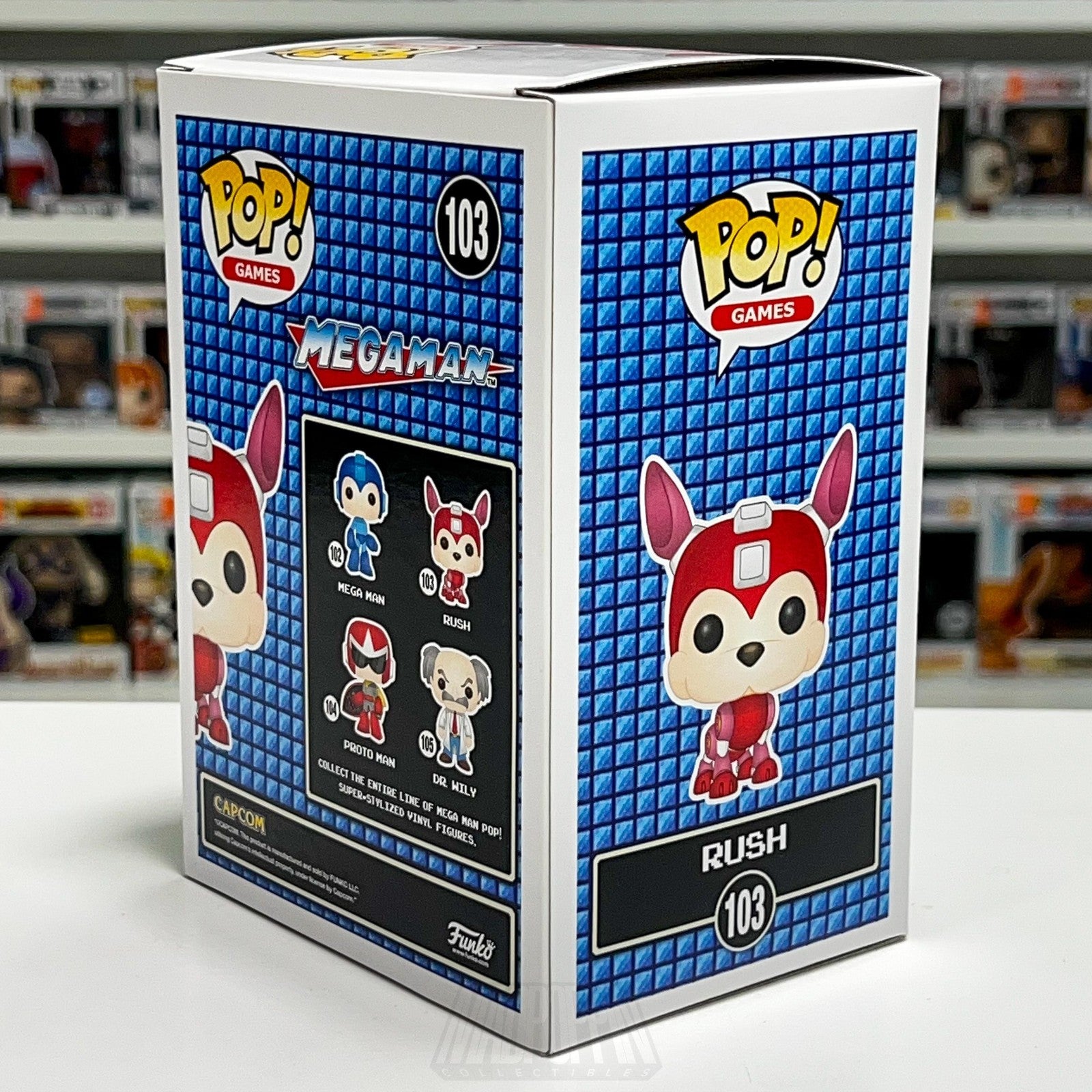 Funko Pop Video Games Mega Man Rush #103 Vinyl Figure New Capcom Collectible Toy