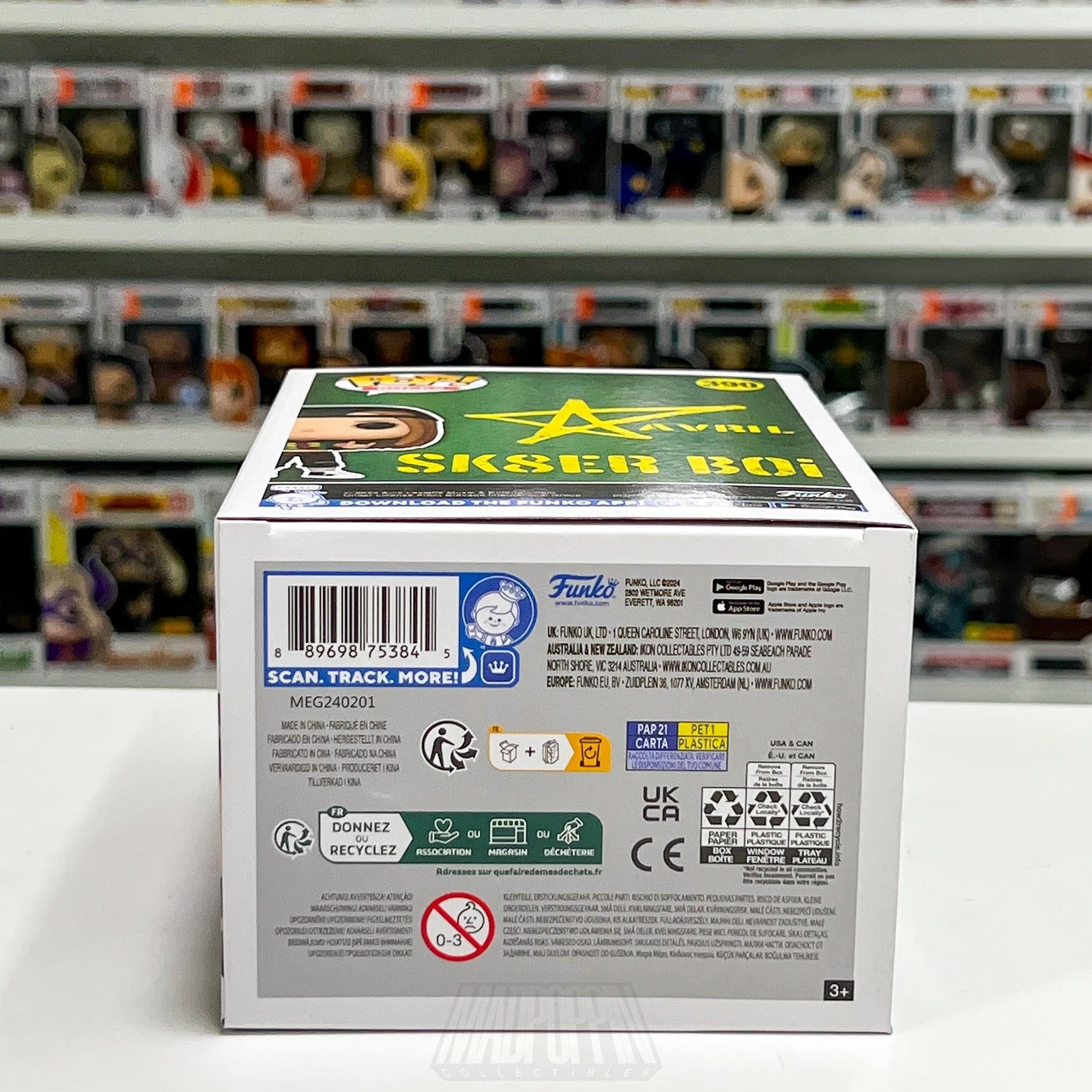 Funko Pop! Rocks Avril Lavigne 390 Sk8er Boi Vinyl Figure New in Box Toy Punk