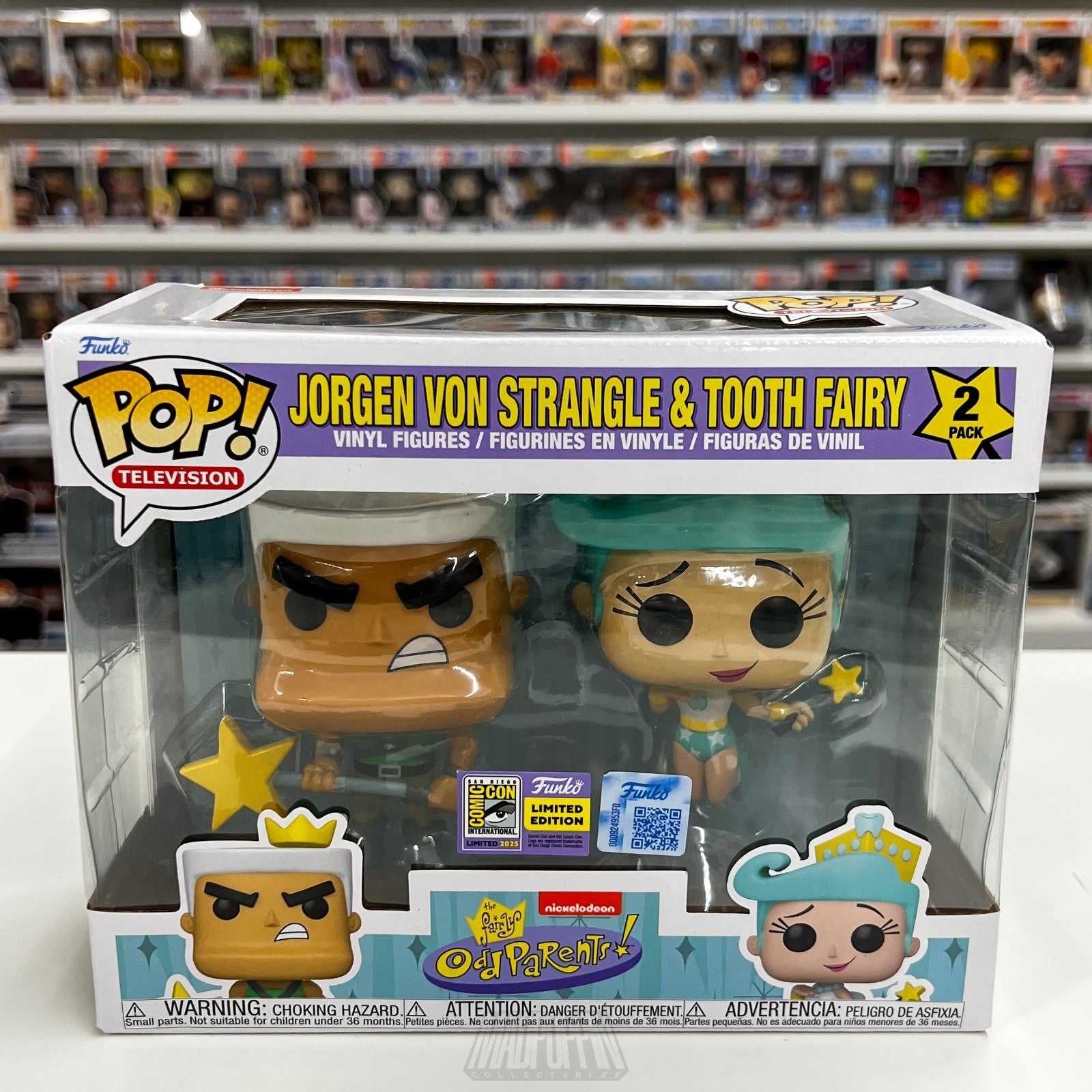 Funko Pop TV Fairly OddParents Jorgen Von Stangle Tooth Fairy 2 Pack SDCC