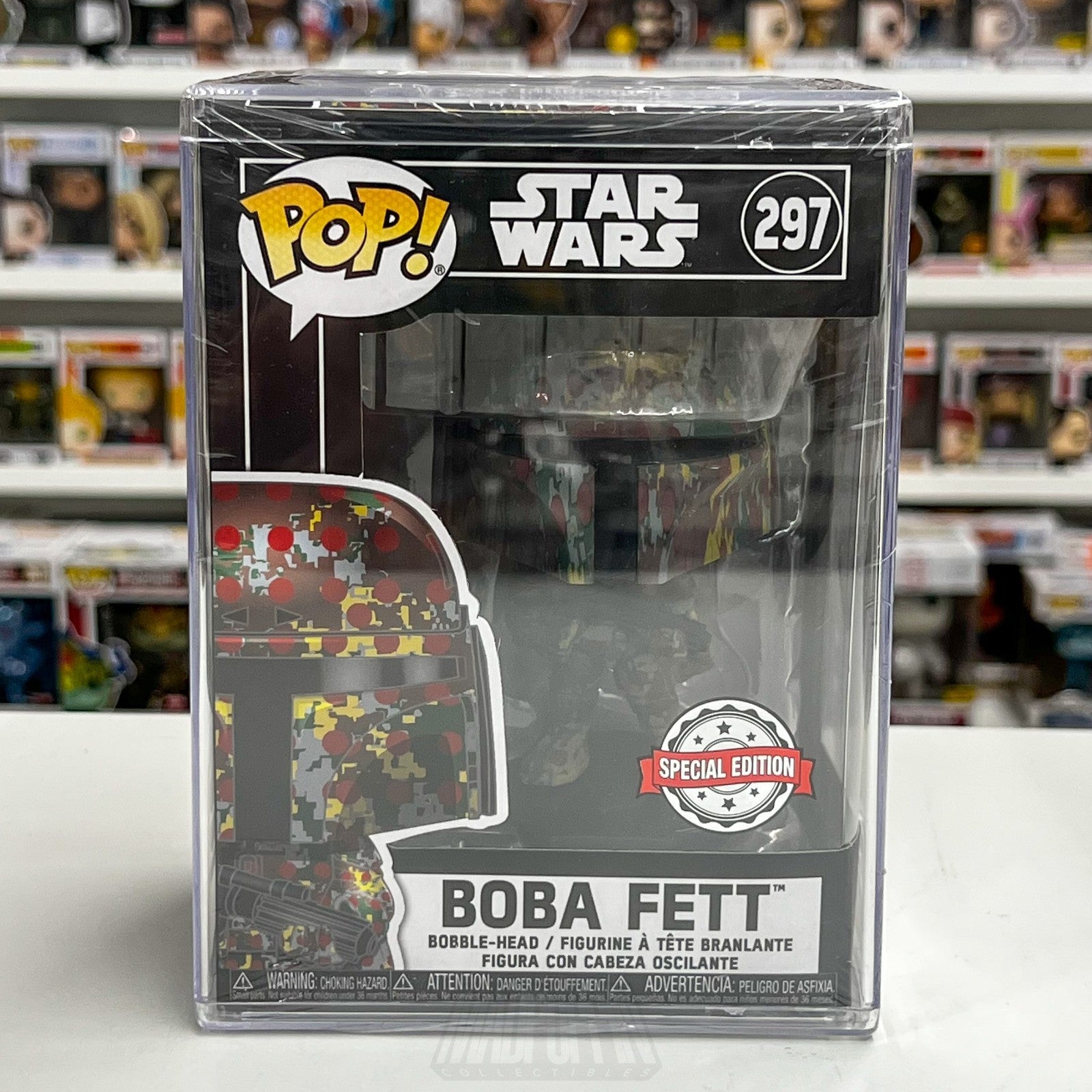 Funko Pop Star Wars Boba Fett Futura Camo Special Edition 297 Bounty Hunter Toy0