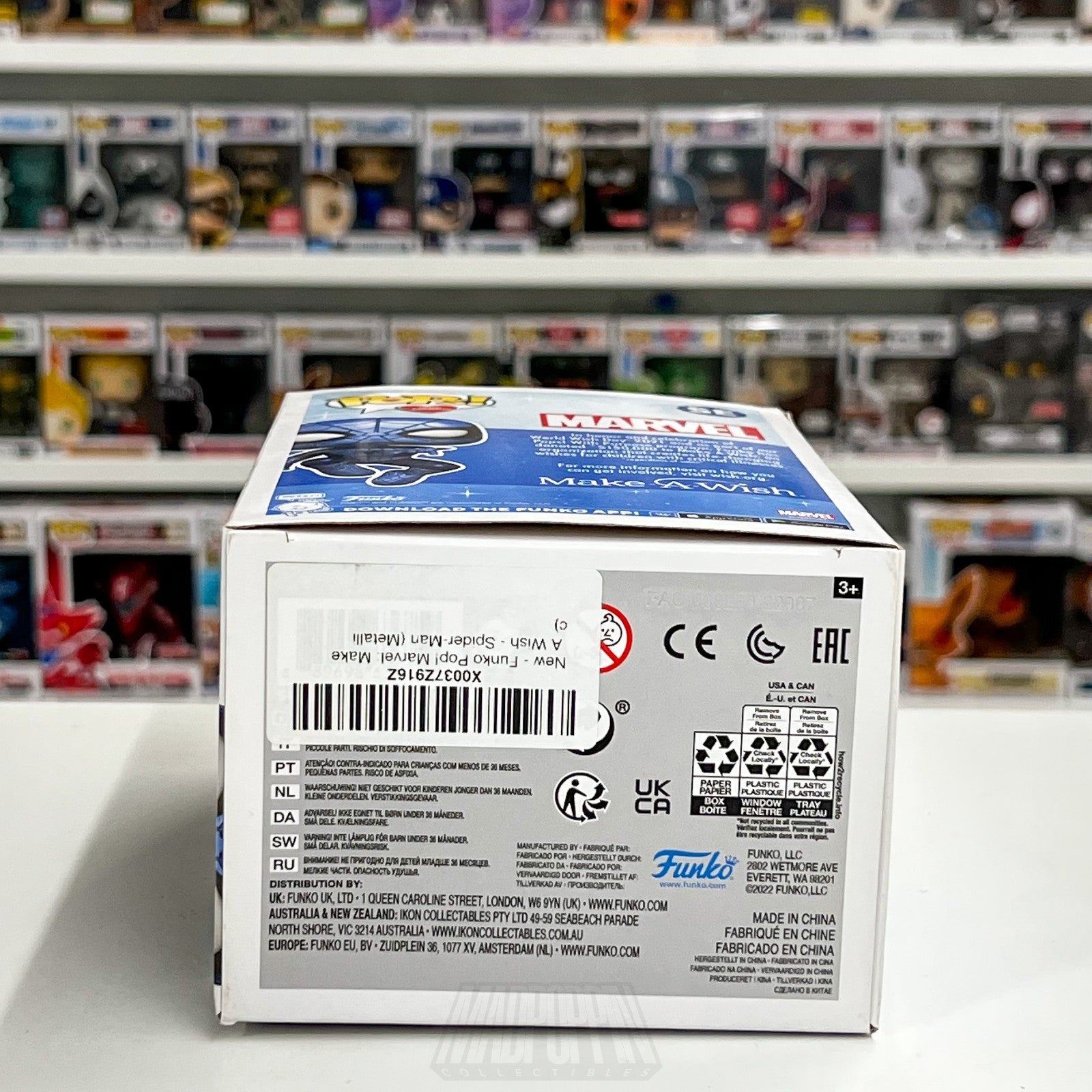 Funko Pops w/Pupose Marvel Make A Wish Spider-Man Blue Metallic SE Vinyl Figure7