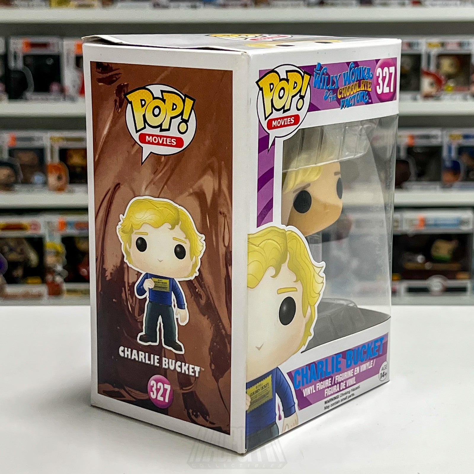 Funko Pop Movies Willy Wonka Chocolate Factory Charlie Bucket Golden Ticket 327