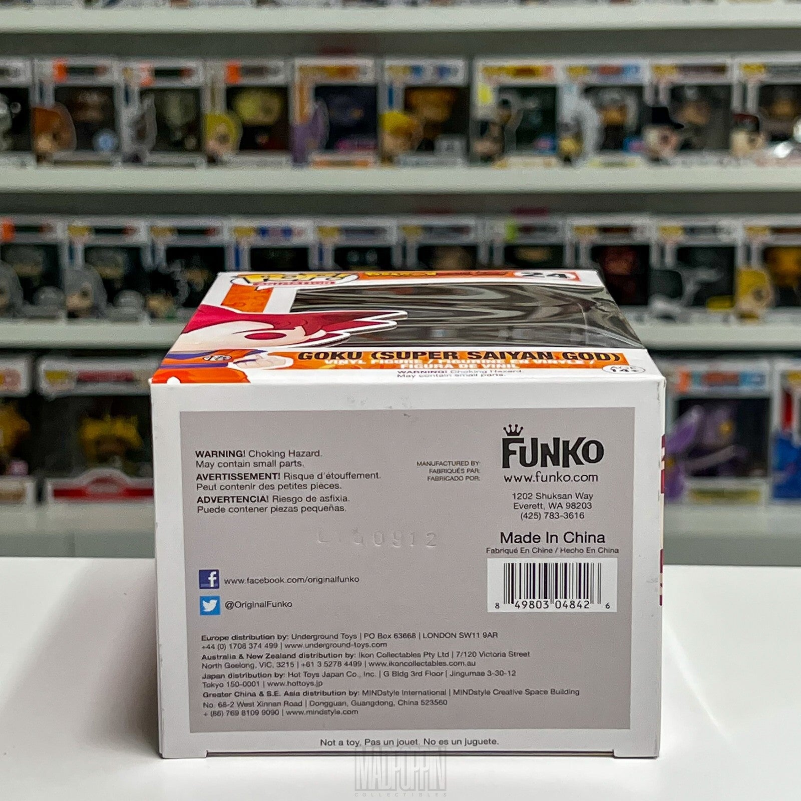 Funko Pop Anime Dragon Ball Z Battle Goku Super Saiyan God Red Hair Vaulted 24