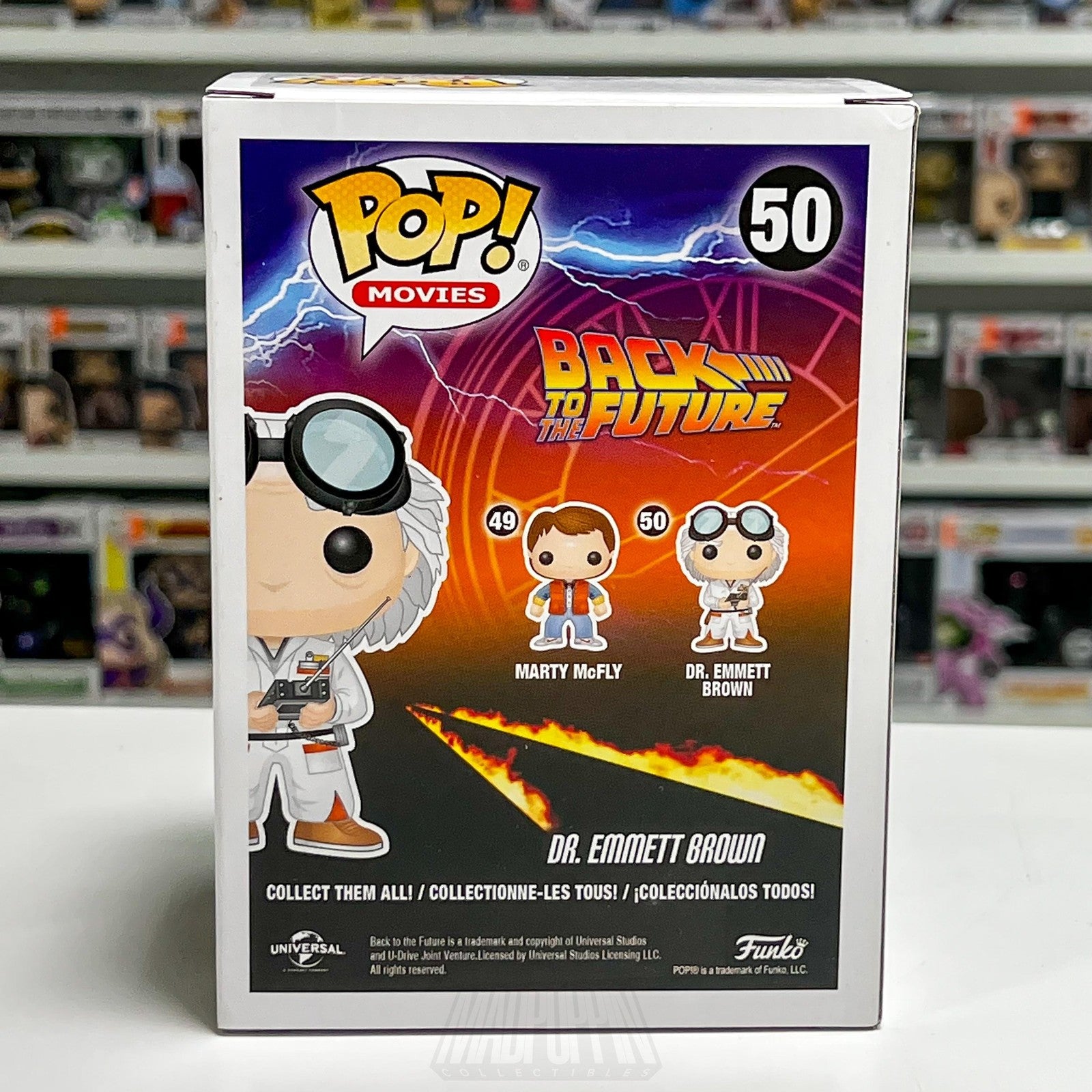 Funko Pop Movies Back to the Future Dr. Emmett Brown #50 Vinyl Figure BTTF Toy