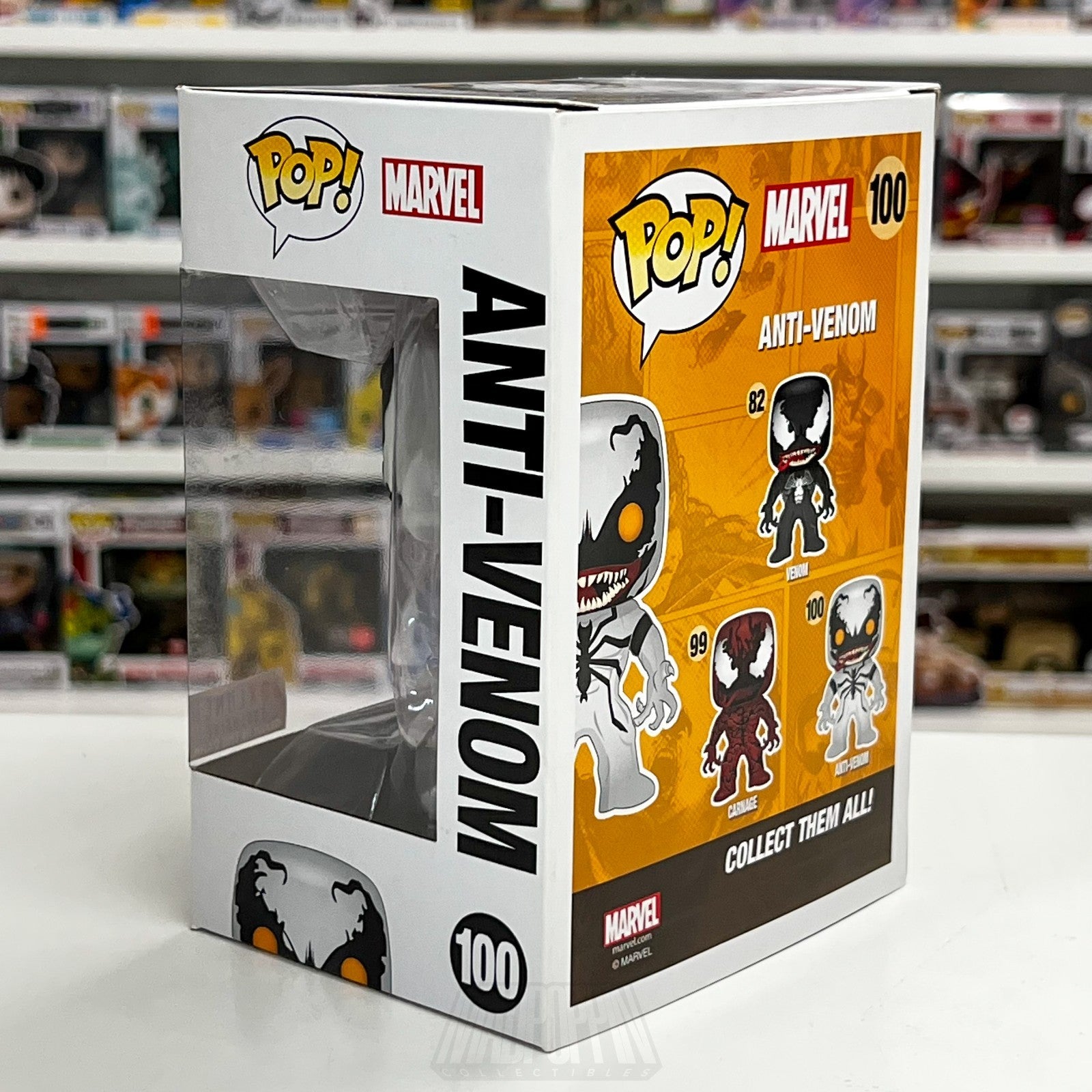 Funko Pop Marvel Anti-Venom Glow BoxLunch 100 Symbiote Spider-Man Vinyl Figure3