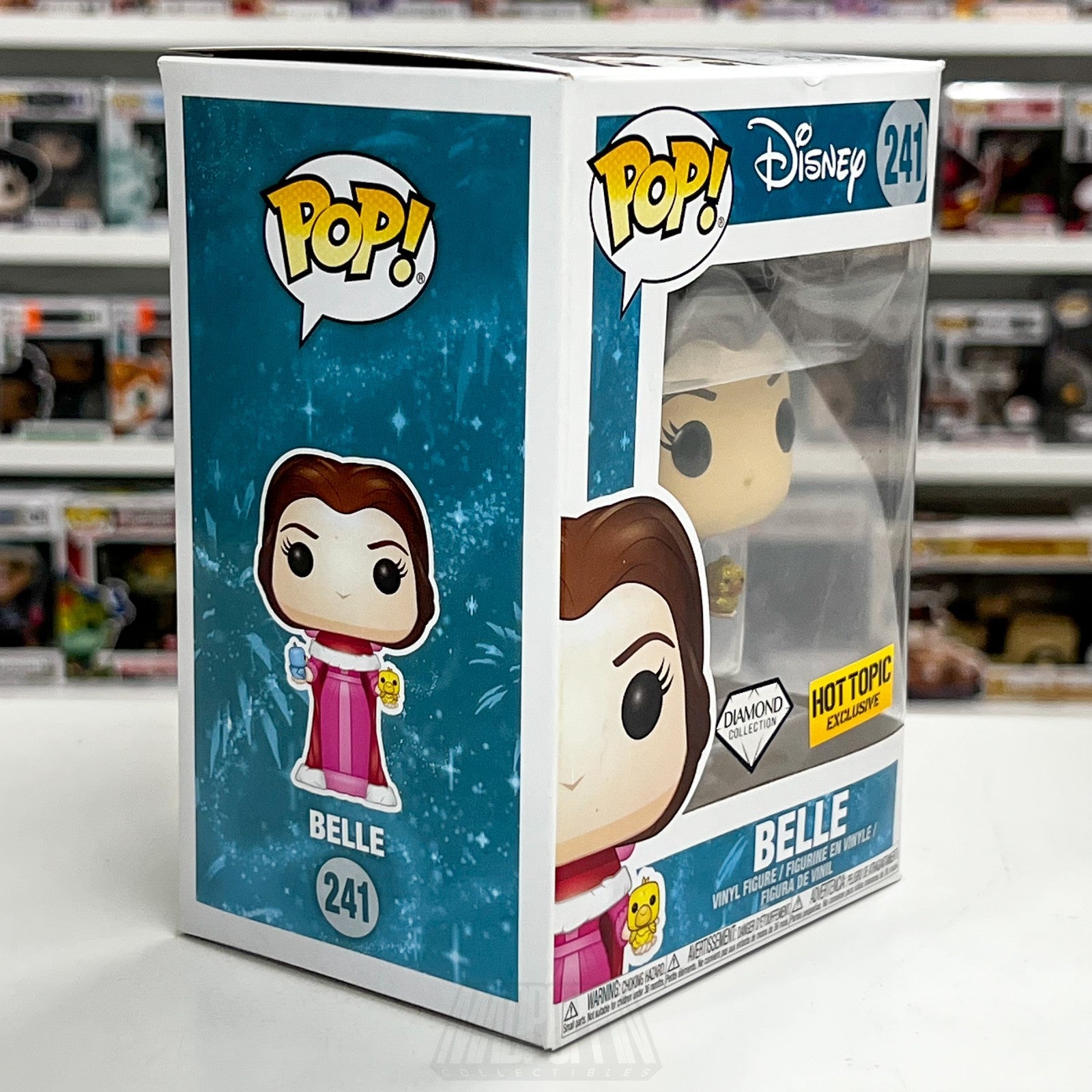 Funko Pop Disney Beauty & The Beast Belle Diamond Glitter Hot Topic 241 Figure5