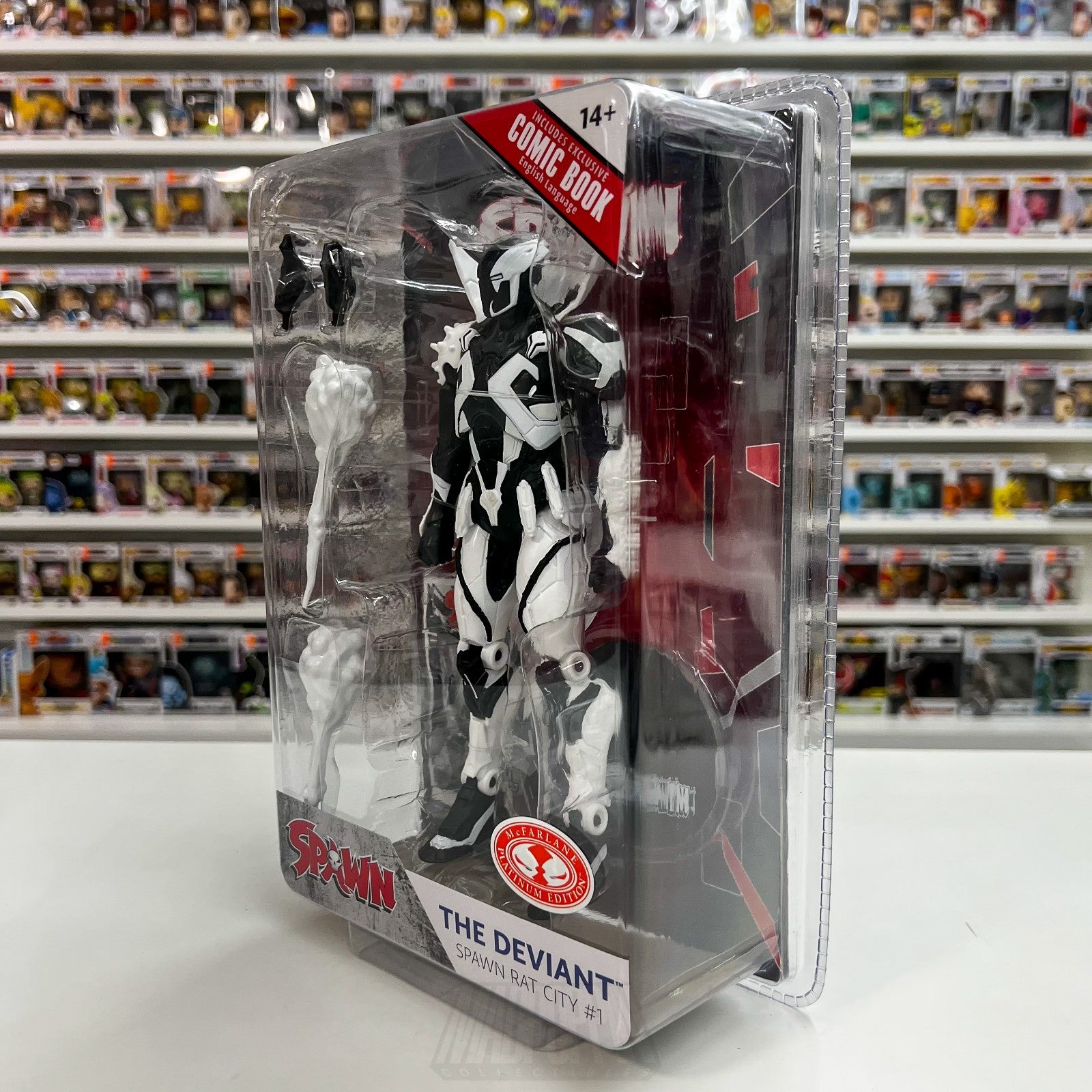 McFarlane Toys Spawn Deviant Rat City Page Punchers RED PLATINUM 7" Figure Comic