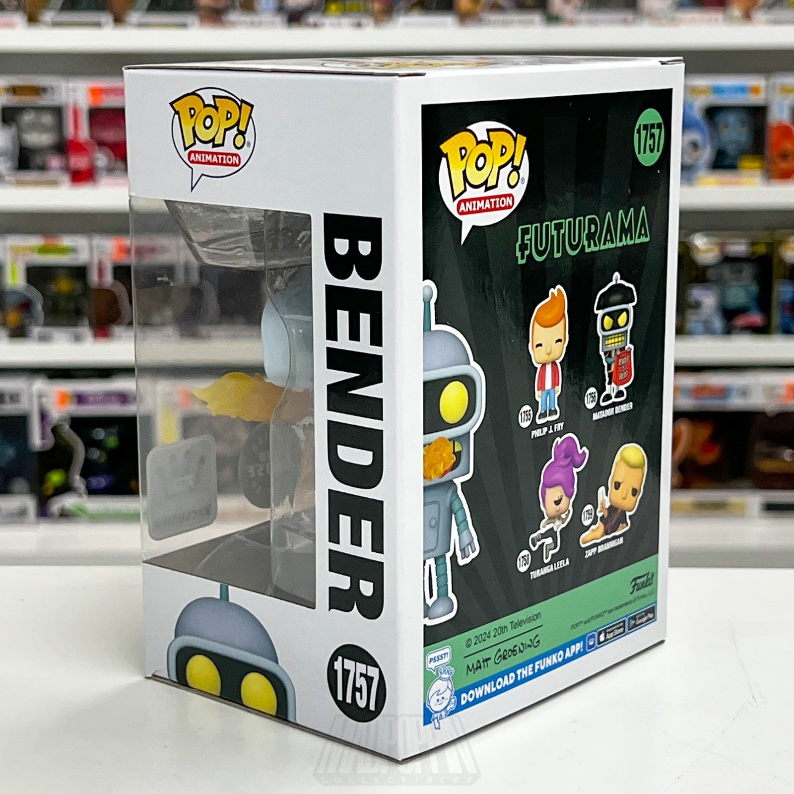 Funko Pop Animation Futurama Bender Specialty Series Chase Glow 1757 Figure Toy3