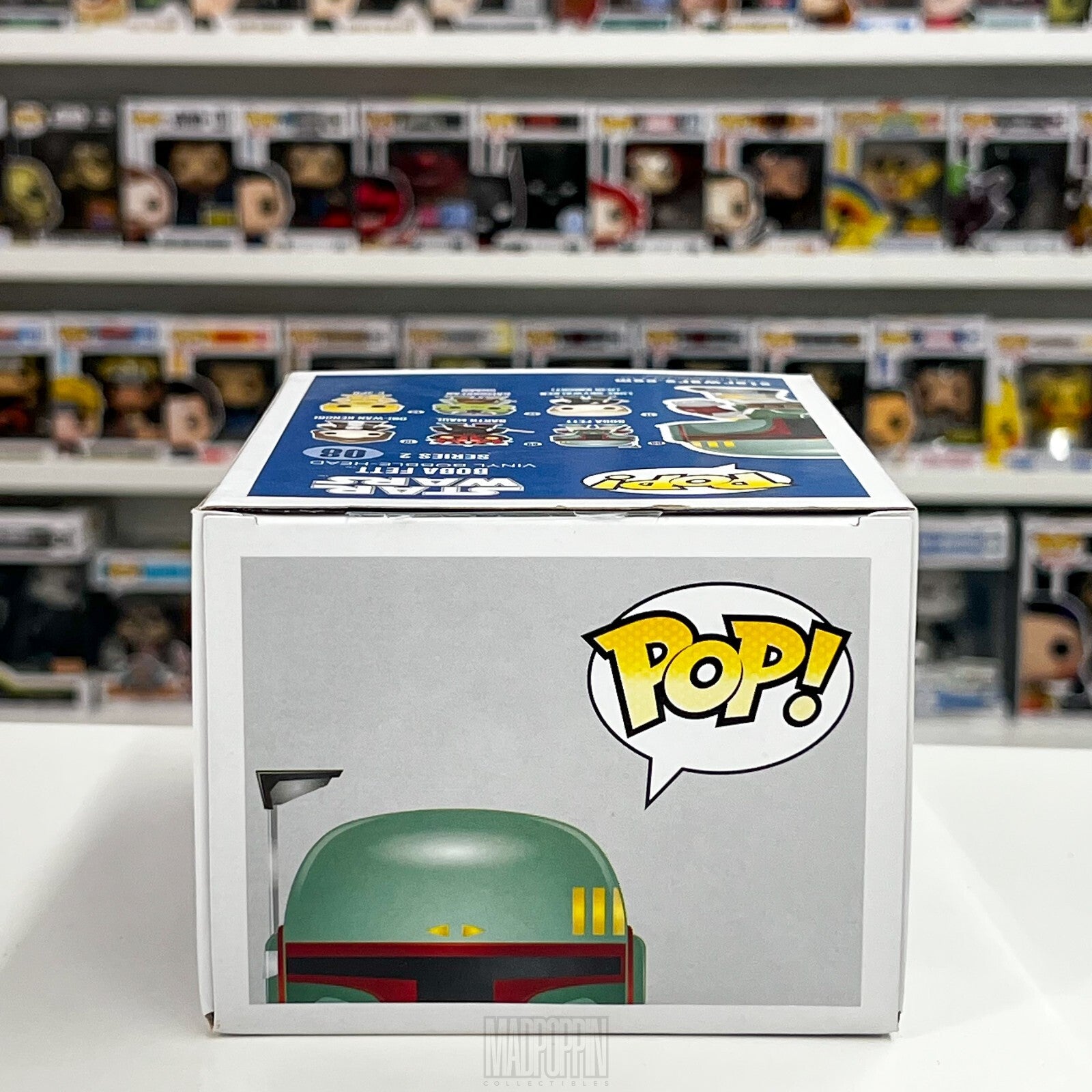 Funko Pop Star Wars Boba Fett Blue Box 1st Release Large Font Vaulted 08