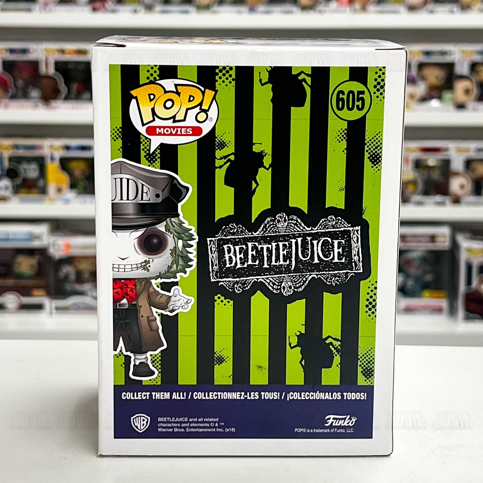 Funko Pop Beetlejuice Guide Hat Vinyl Figure 605 New In Box Collectible Movies