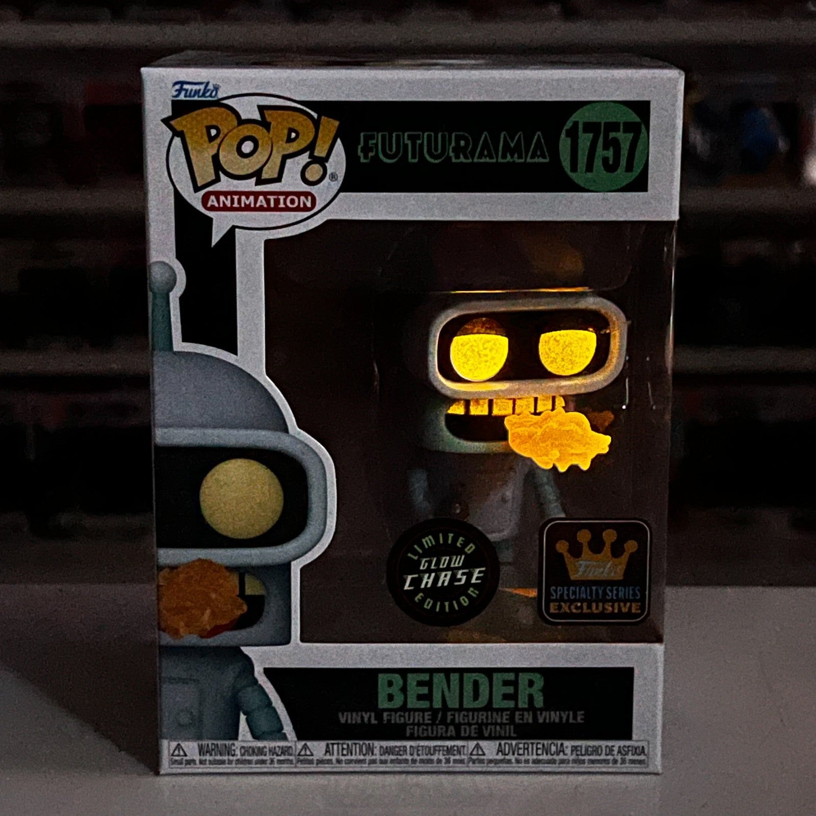 Funko Pop Animation Futurama Bender Specialty Series Chase Glow 1757 Figure Toy0