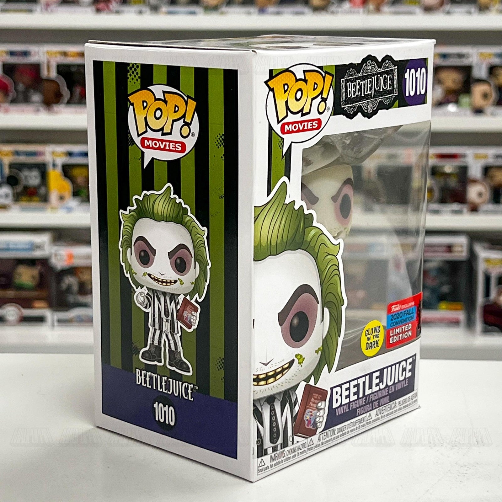 Funko Pop Beetlejuice 1010 Glow in the Dark Fall Convention Exclusive Vinyl