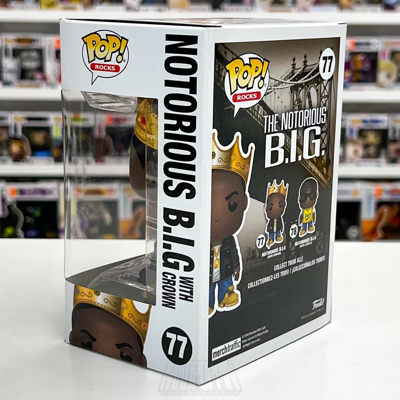 Funko Pop! Rocks The Notorious B.I.G. #77 With Crown Vinyl Figure Collectible2