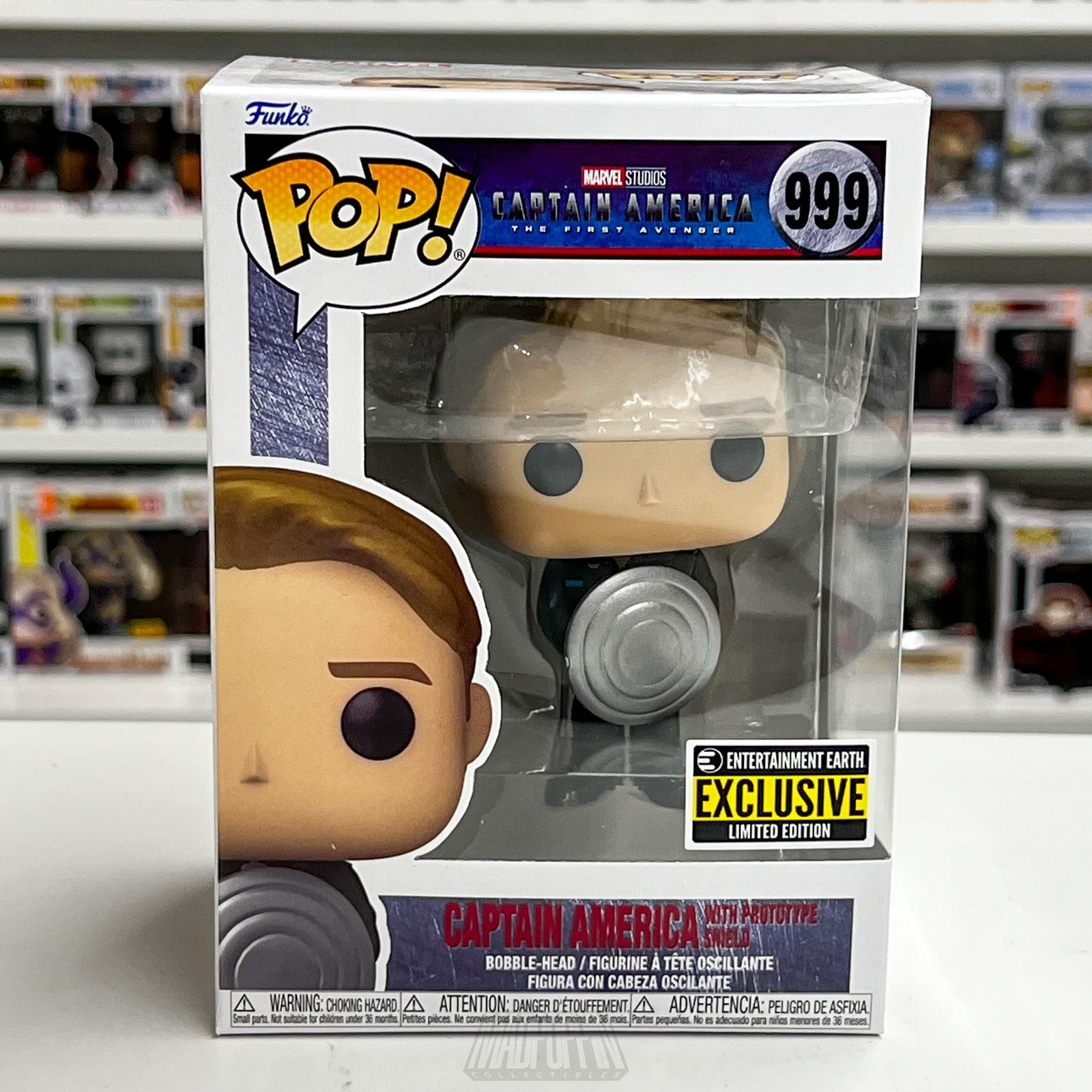 Funko Pop Marvel Captain America 999 Prototype Shield EE Exclusive Limited