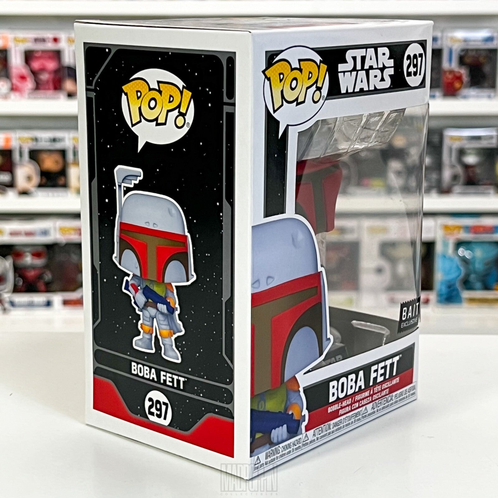 Funko Pop Star Wars Boba Fett Retro Colorway Bounty Hunter Bait Figure 297 NIB