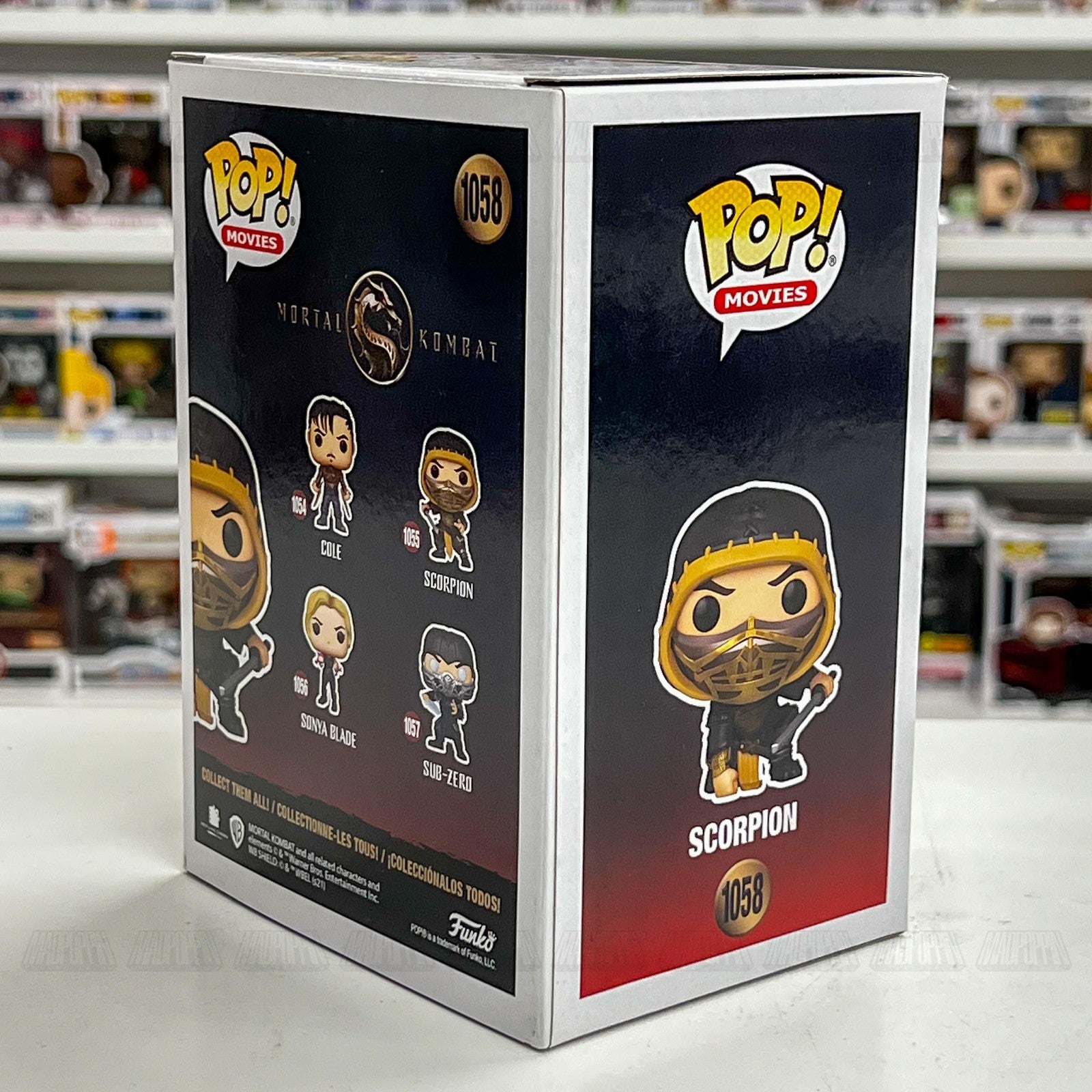 Funko Pop Movies Mortal Kombat Scorpion #1058 Walmart Exclusive Vinyl Figure New