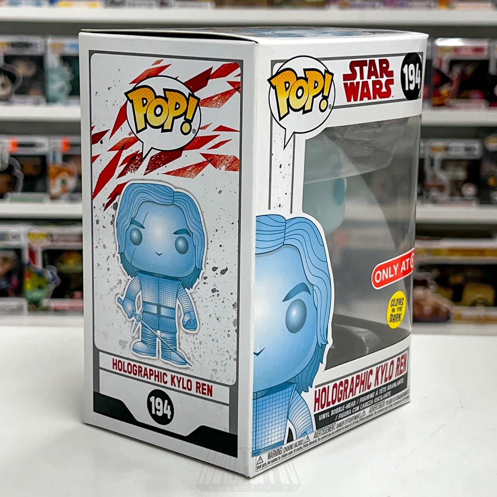 Funko Pop Star Wars Holographic Kylo Ren Glow Target 194 Ben Solo Vinyl Figure6