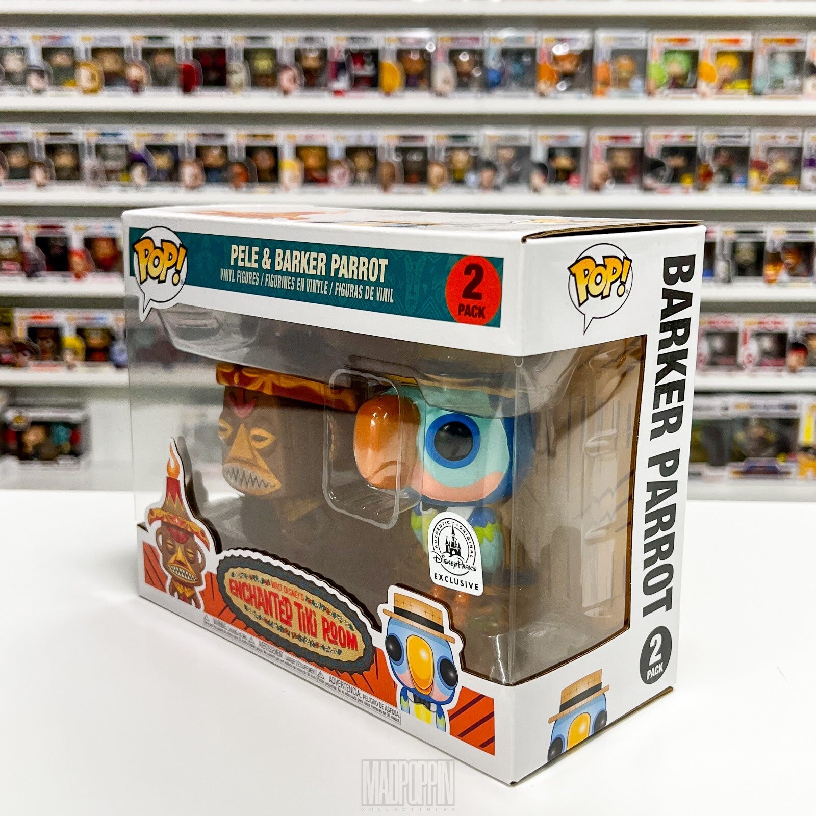 Funko Pop Disney Enchanted Tiki Room Pele & Barker Parrot Parks Exclusive 2 Pack