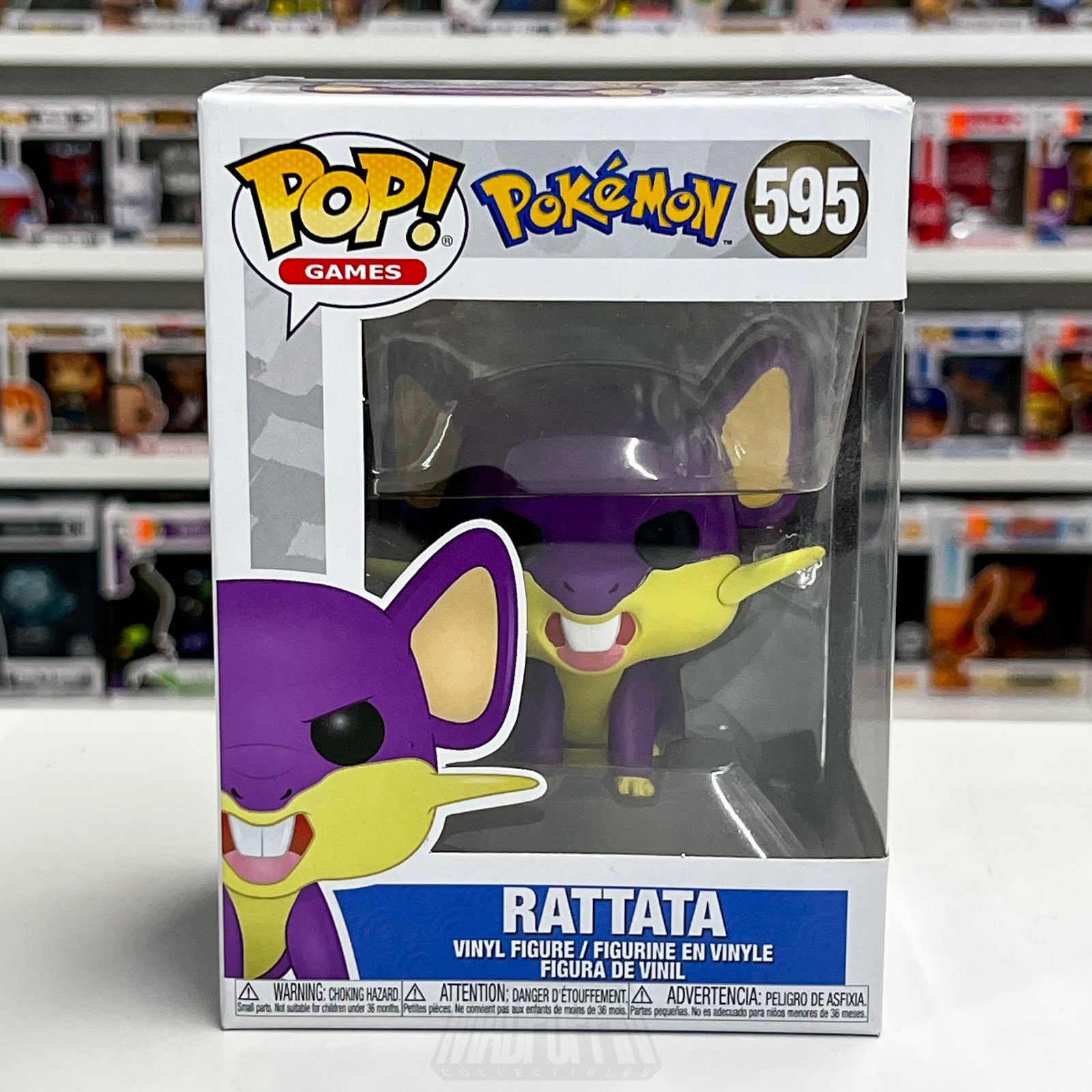 Funko Pop Video Games Pokemon Rattata 595 Japanese TCG Rodent Vinyl Figure0
