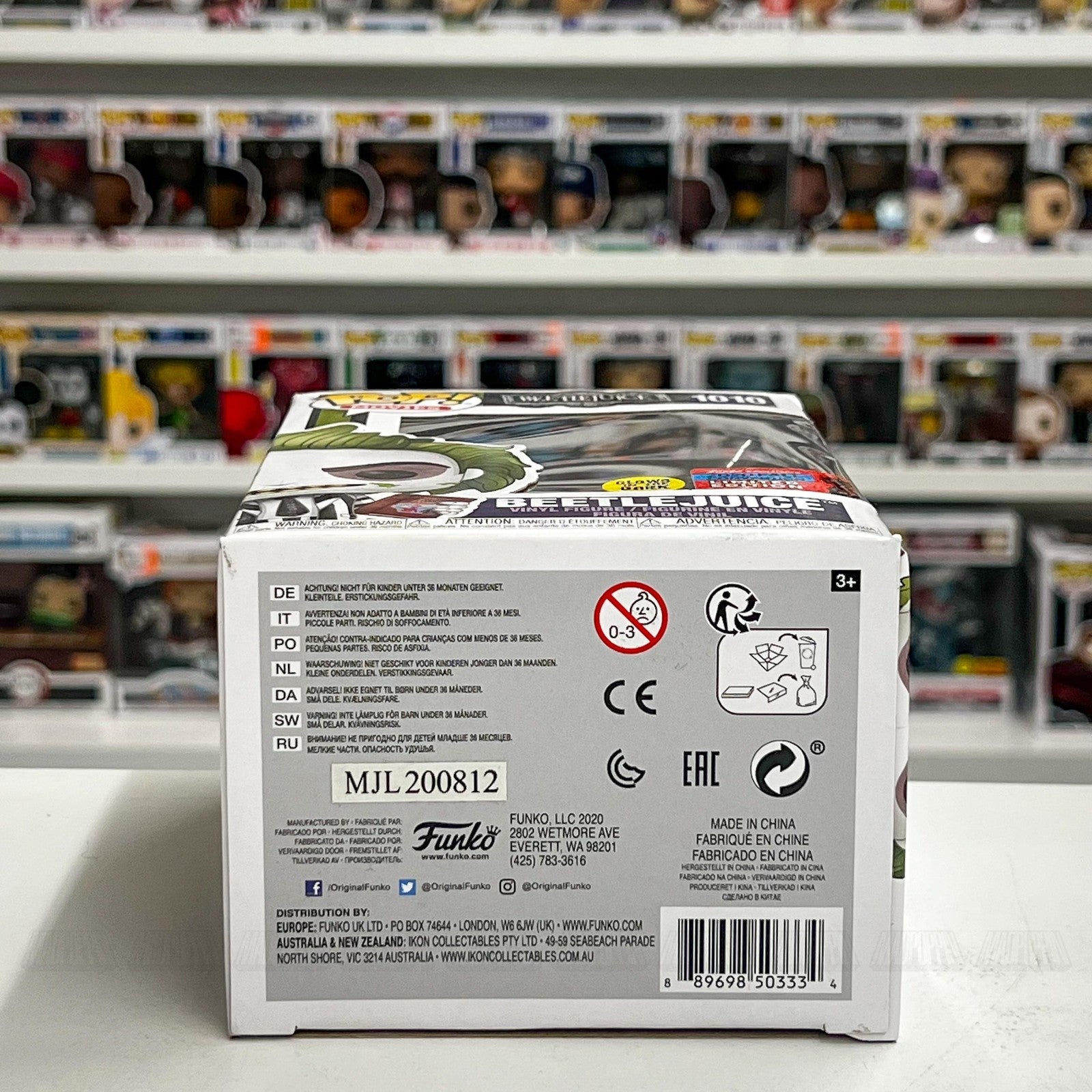 Funko Pop Beetlejuice 1010 Glow in the Dark Fall Convention Exclusive Vinyl