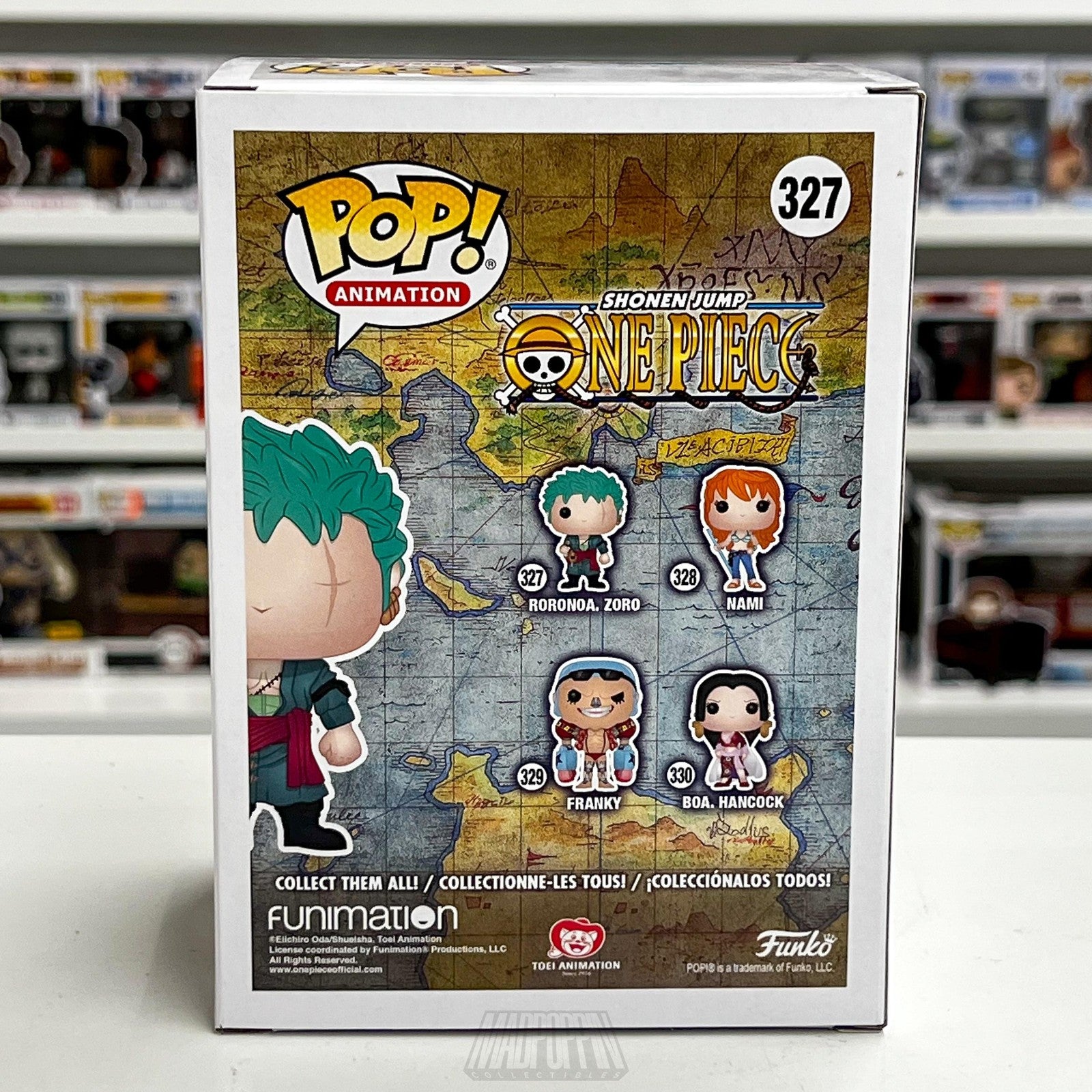 Funko Pop Animation Roronoa Zoro One Piece Figure #327 Vinyl Collectible NIB