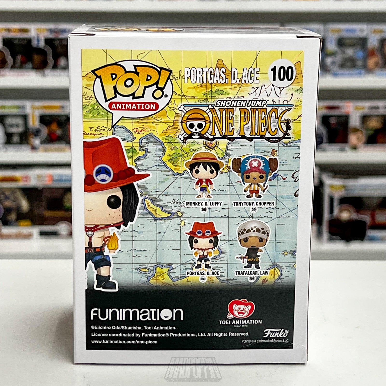 Funko Pop Animation One Piece Portgas D. Ace 100 Anime Figure Collectible Toy