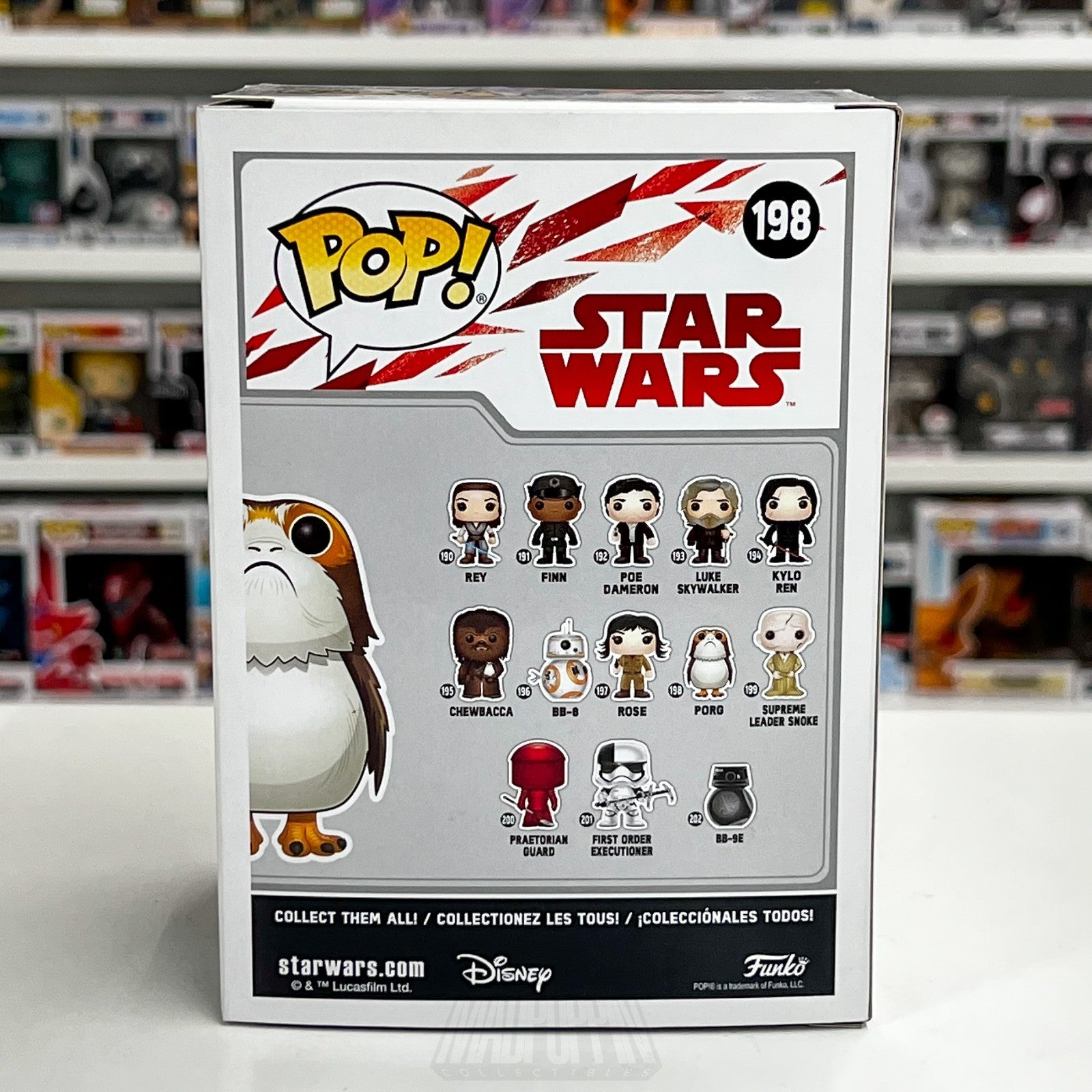 Funko Pop Star Wars Porg Open Mouth Flocked Chase Hot Topic 198 Toy Vinyl Figure3